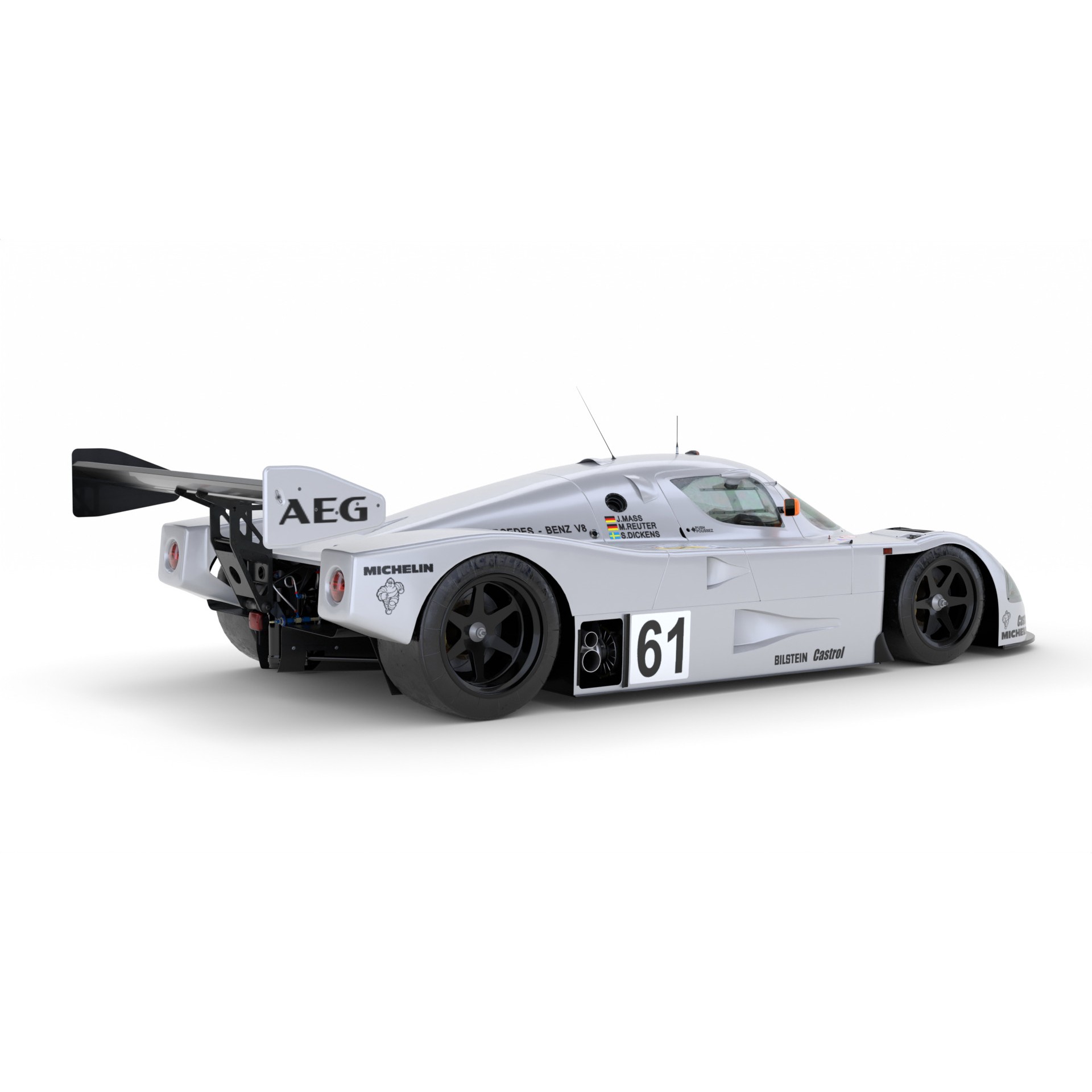 Mercedes C9 1989 Le Mans Winner - Game-Ready 3D Model - View 9