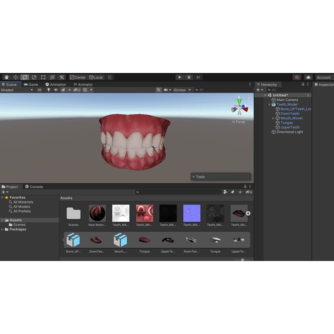 Mouth Teeth 3D Model – Low Poly Game Asset with PBR Textures - View 4