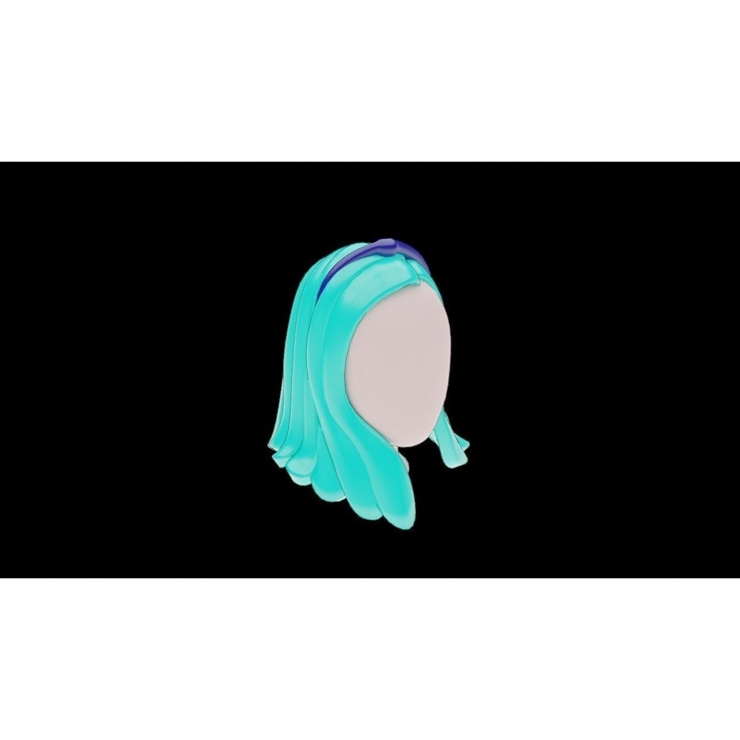 Stylized Haircuts 3D Model – Low Poly Collection for Blender and 3D Printing - View 13