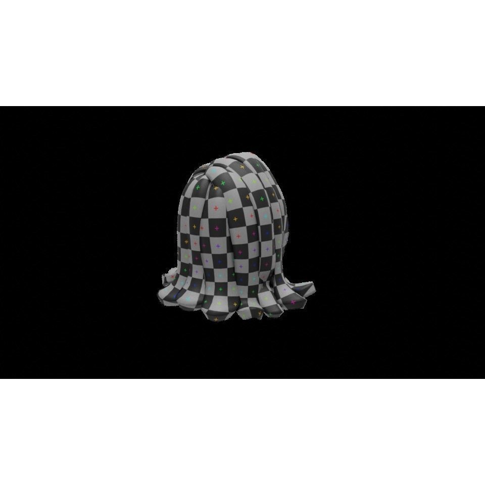 Stylized Haircuts 3D Model – Low Poly Collection for Blender and 3D Printing - View 22