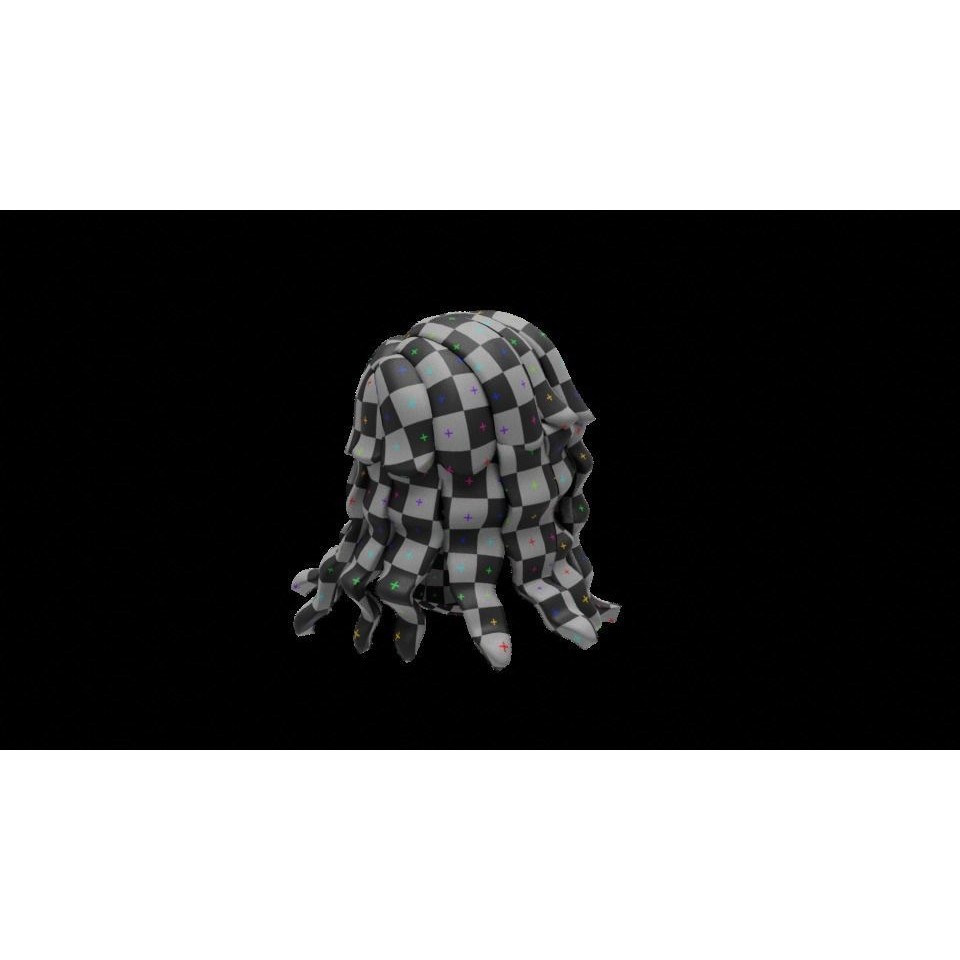 Stylized Haircuts 3D Model – Low Poly Collection for Blender and 3D Printing - View 25