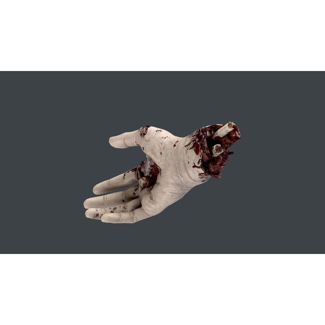 Severed Hands 3D Model – Low Poly Zombie Anatomy Asset, FBX - View 13