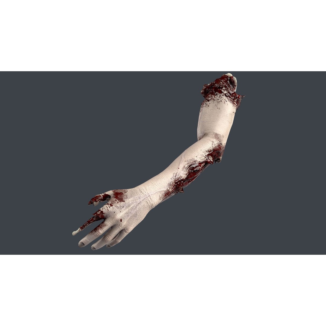 Severed Hands 3D Model – Low Poly Zombie Anatomy Asset, FBX - View 14