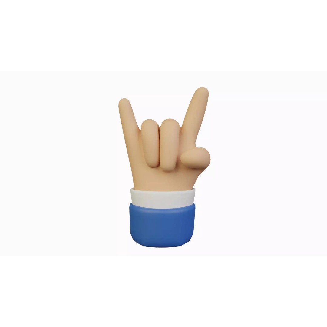Animated Hand Gesture Pack 3D Model – Rigged & PBR Textured, FBX - View 17
