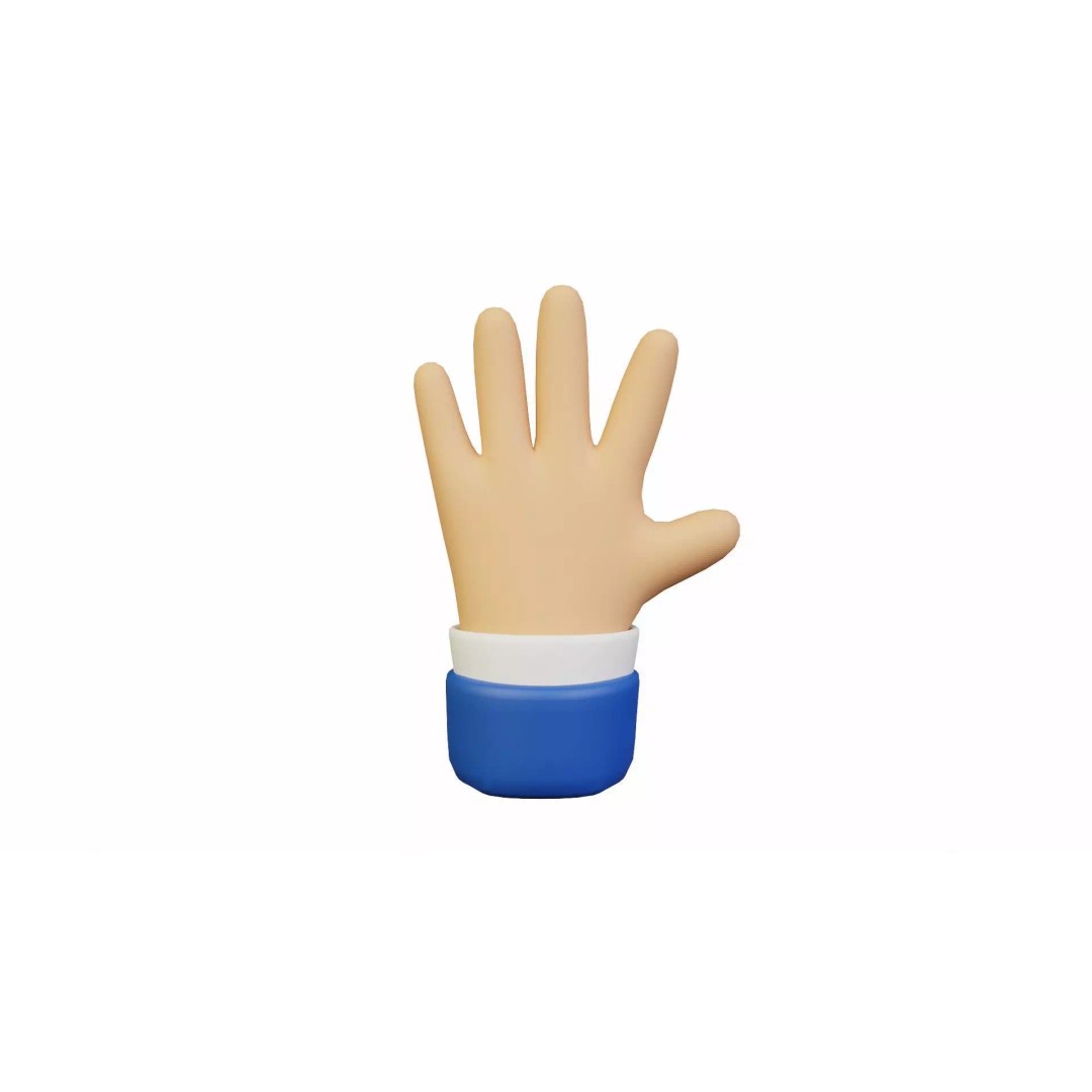 Animated Hand Gesture Pack 3D Model – Rigged & PBR Textured, FBX - View 21