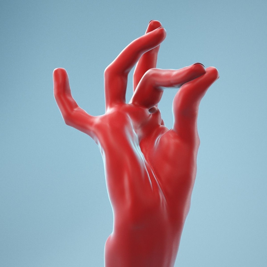 Pinch Gesture Realistic Hand 3D Model – High Poly PBR Asset, FBX