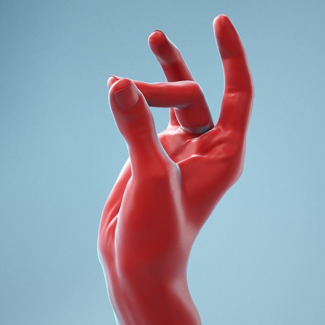 Pinch Gesture Realistic Hand 3D Model – High Poly PBR Asset, FBX - View 10