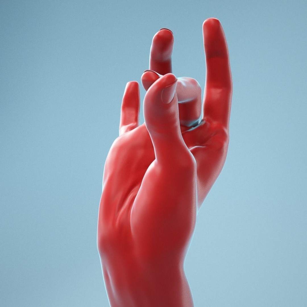 Pinch Gesture Realistic Hand 3D Model – High Poly PBR Asset, FBX - View 11