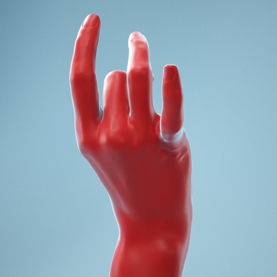 Pinch Gesture Realistic Hand 3D Model – High Poly PBR Asset, FBX - View 5