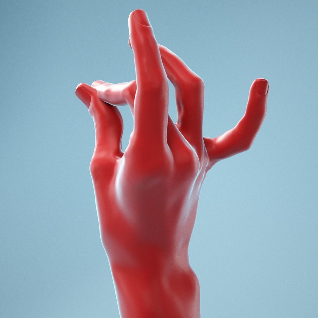 Pinch Gesture Realistic Hand 3D Model – High Poly PBR Asset, FBX - View 7