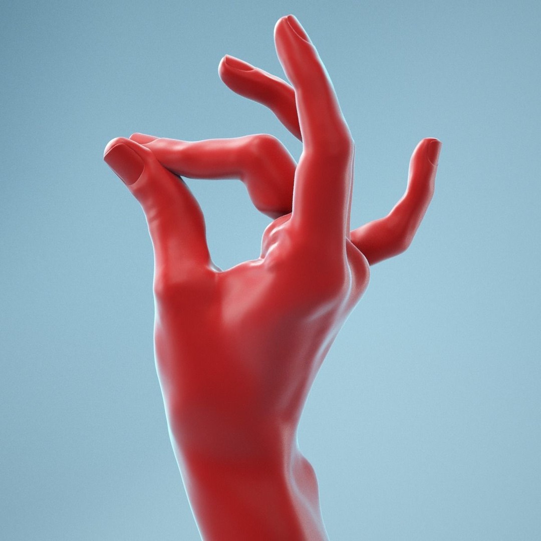 Pinch Gesture Realistic Hand 3D Model – High Poly PBR Asset, FBX - View 8