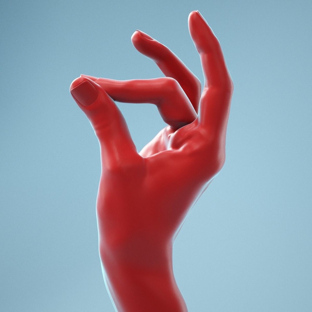 Pinch Gesture Realistic Hand 3D Model – High Poly PBR Asset, FBX - View 9
