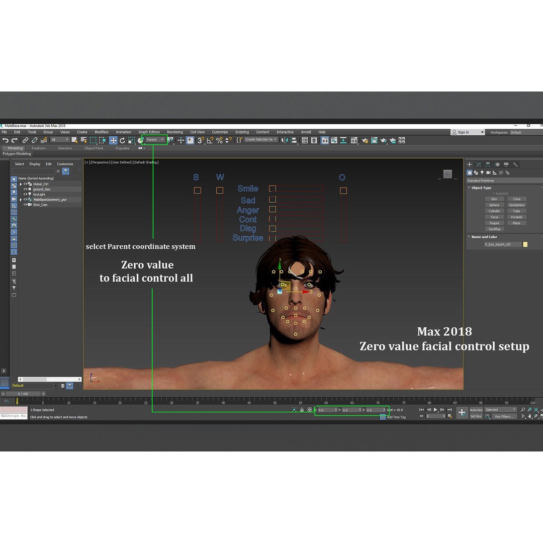 Male Female Base 3D Model – Low Poly Rigged Character, FBX, Blender - View 22