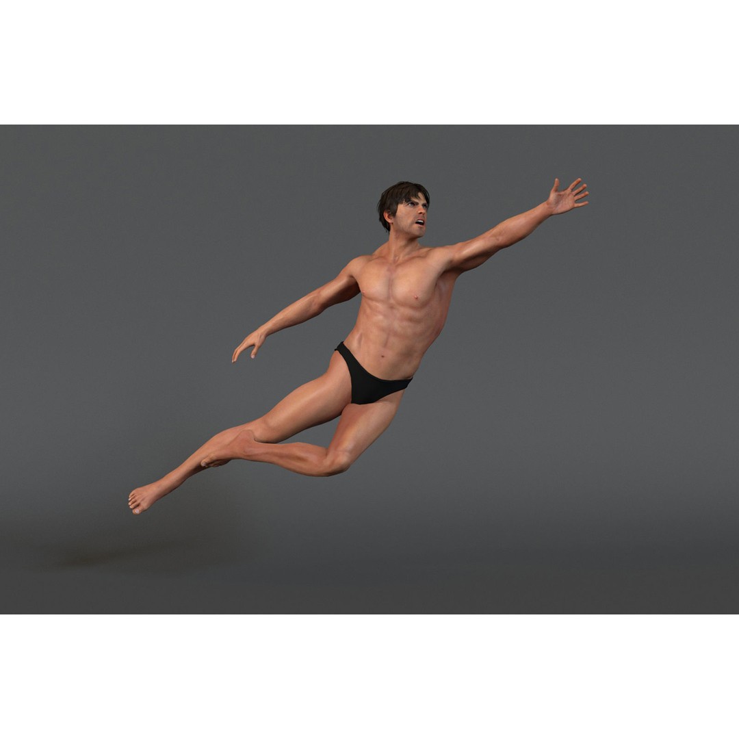 Male Female Base 3D Model – Low Poly Rigged Character, FBX, Blender - View 8