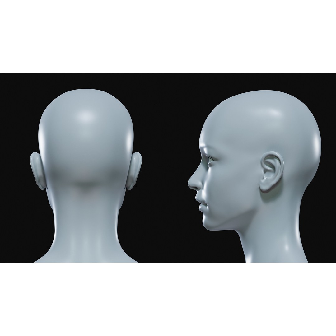 Realistic Female Body Base Mesh 3D Model – Low Poly Character, FBX, OBJ - View 8