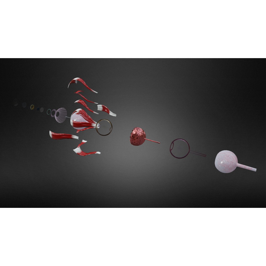 Eye System 3D Model – Low Poly Game Asset, FBX, OBJ, Blender - View 3