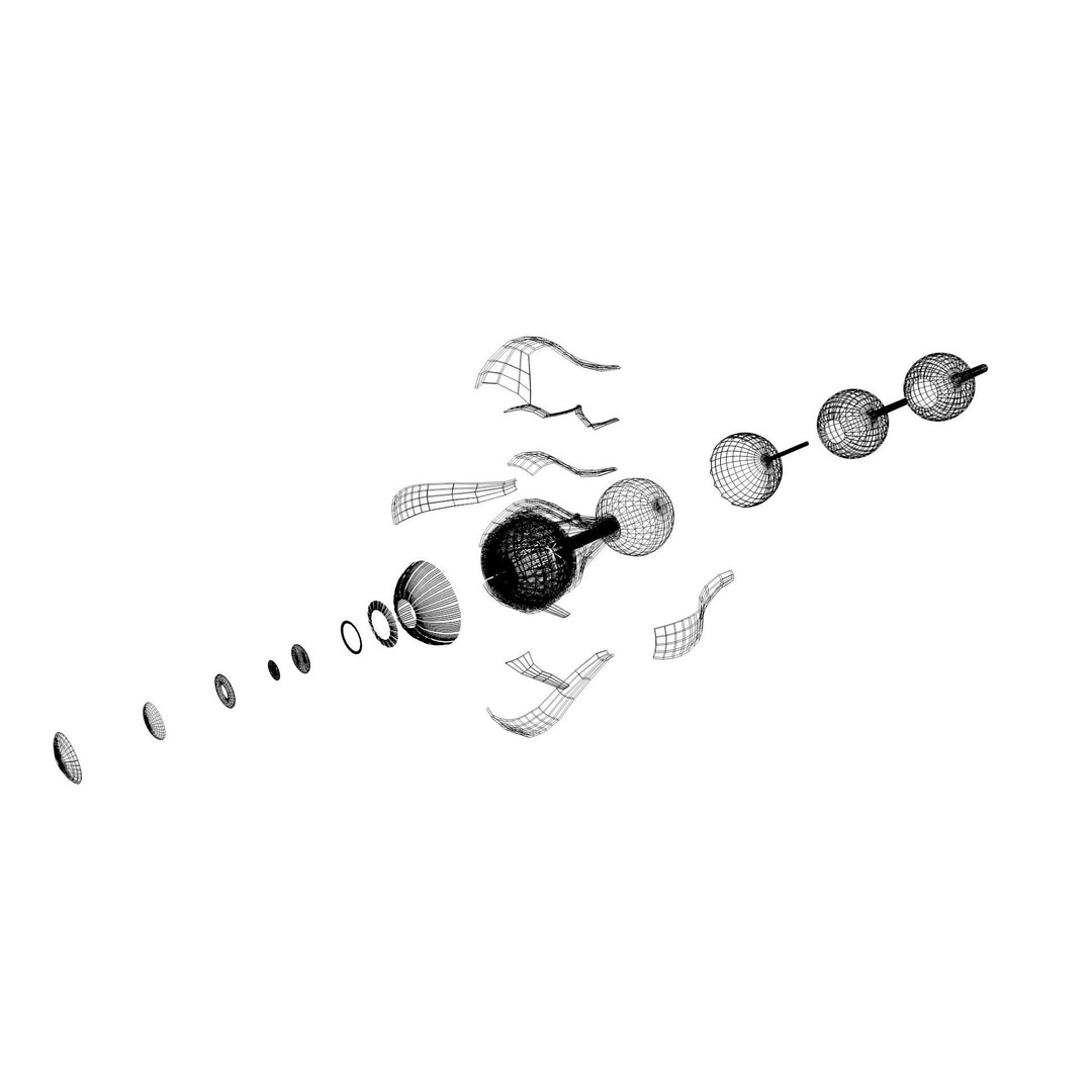 Eye System 3D Model – Low Poly Game Asset, FBX, OBJ, Blender - View 6
