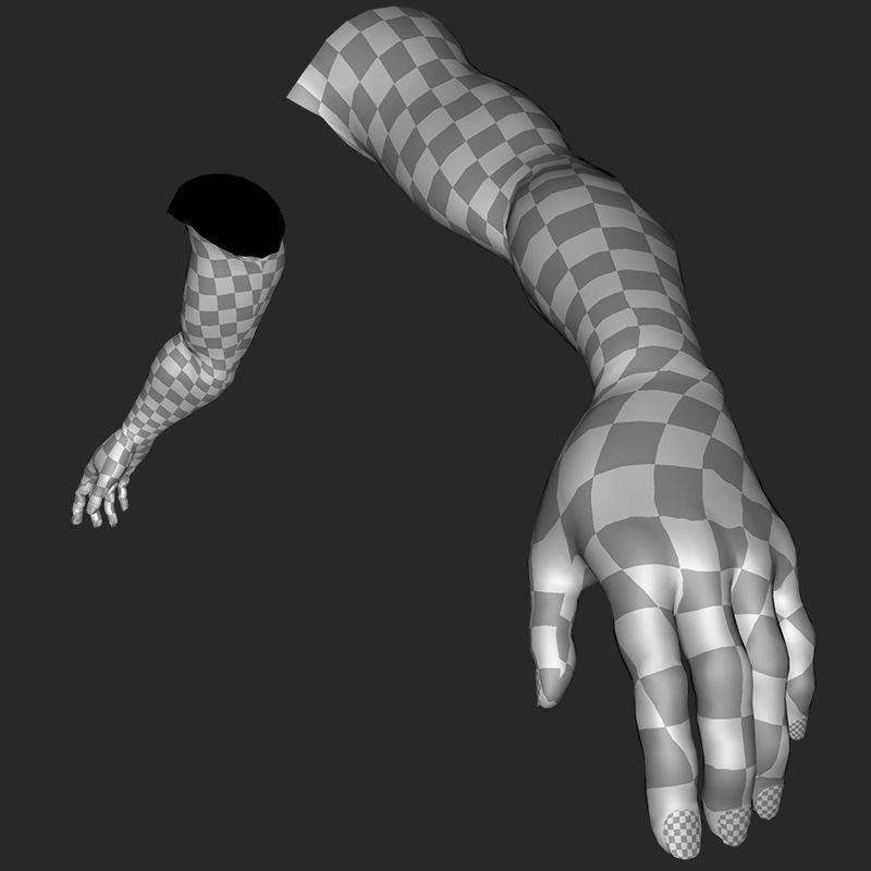 Black Realistic Hands 3D Model – Rigged Low-Poly Game Asset, FBX - View 25
