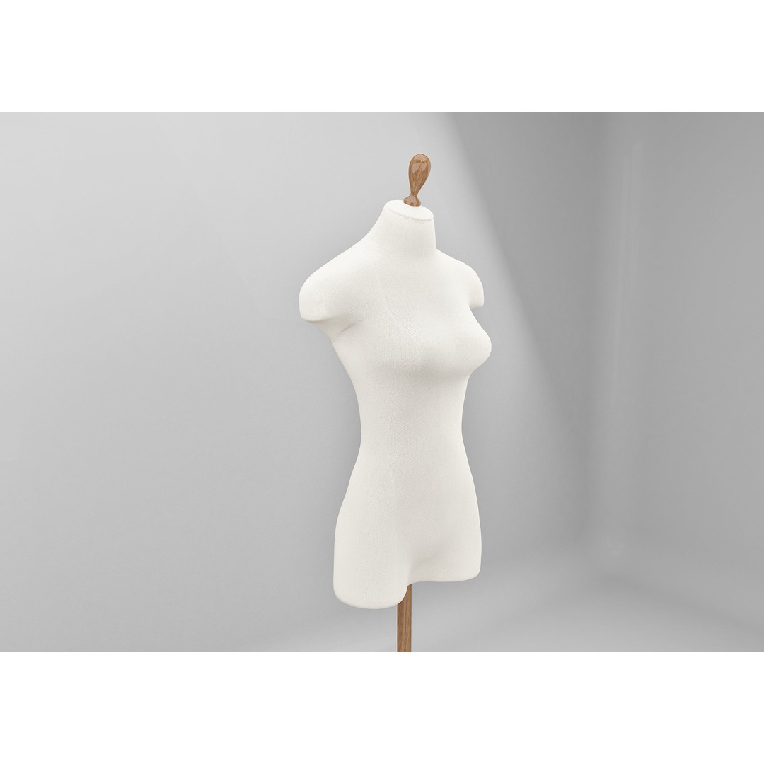 Tailor's Dummy 3D Model – Realistic Mannequin for Fashion Design, FBX - View 3