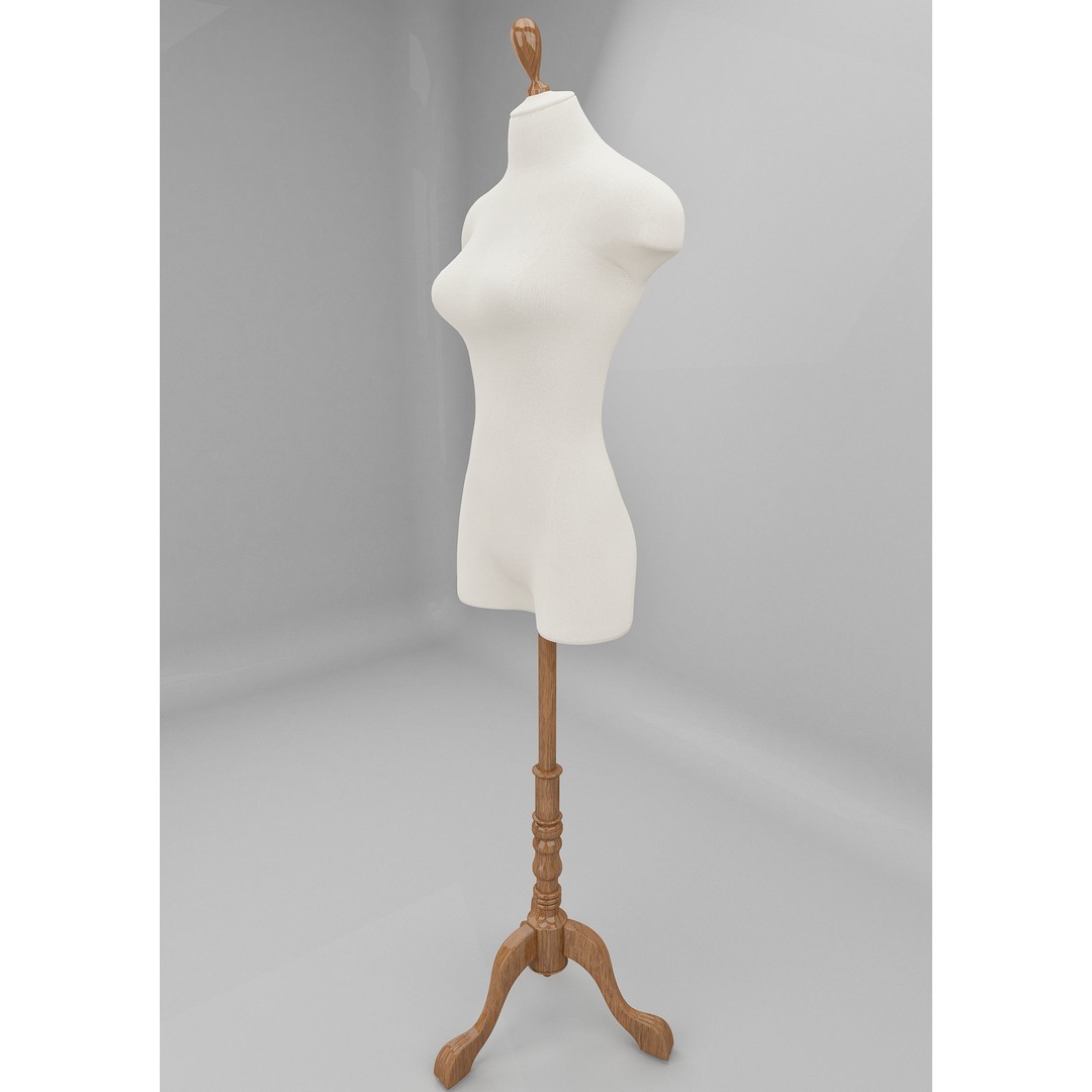 Tailor's Dummy 3D Model – Realistic Mannequin for Fashion Design, FBX - View 4