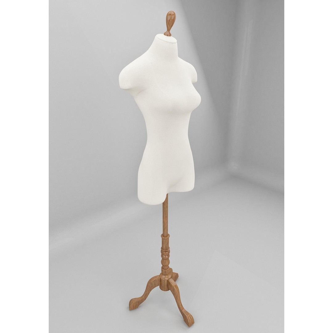 Tailor's Dummy 3D Model – Realistic Mannequin for Fashion Design, FBX - View 5