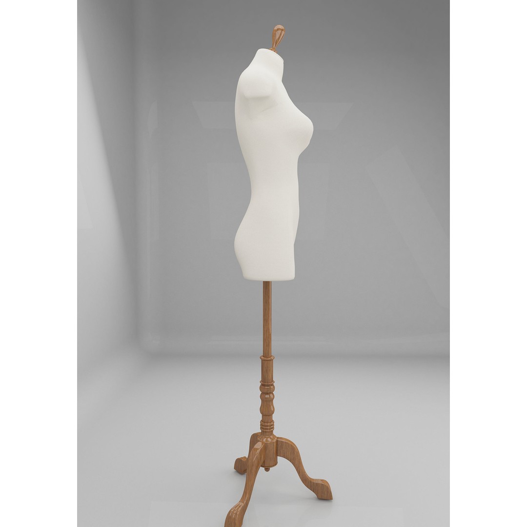 Tailor's Dummy 3D Model – Realistic Mannequin for Fashion Design, FBX - View 6