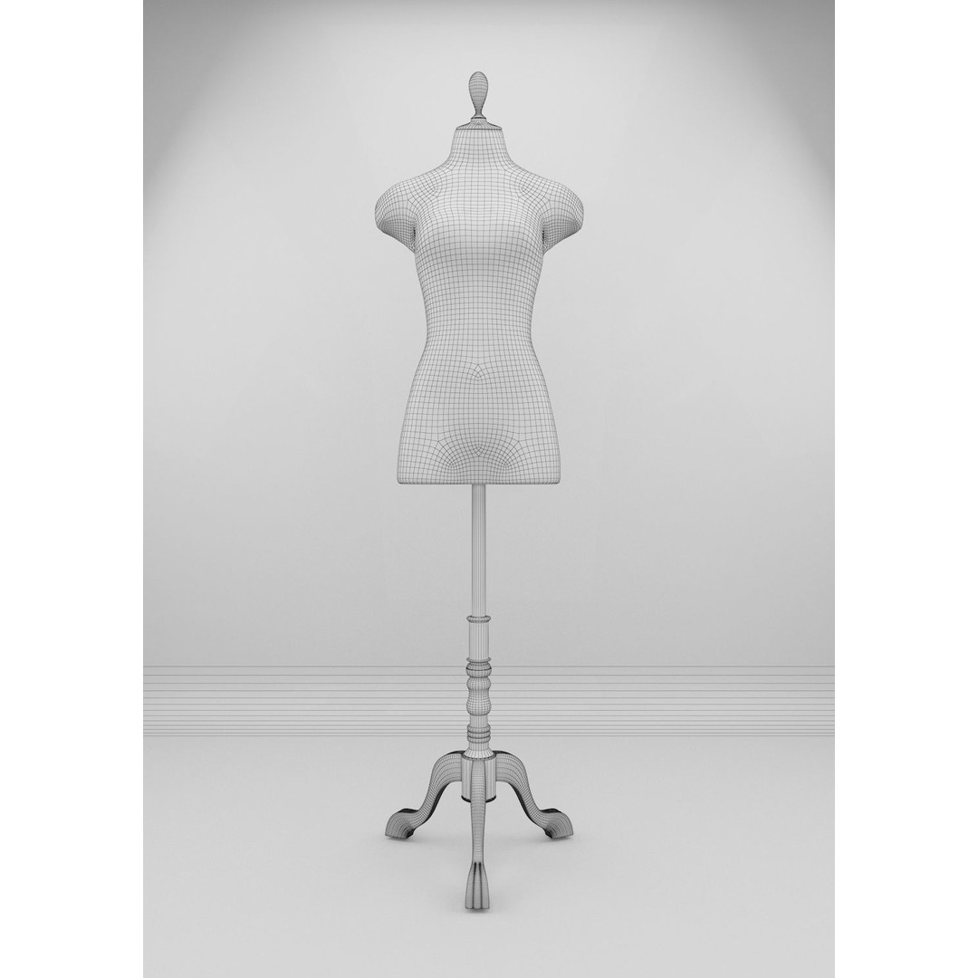 Tailor's Dummy 3D Model – Realistic Mannequin for Fashion Design, FBX - View 7