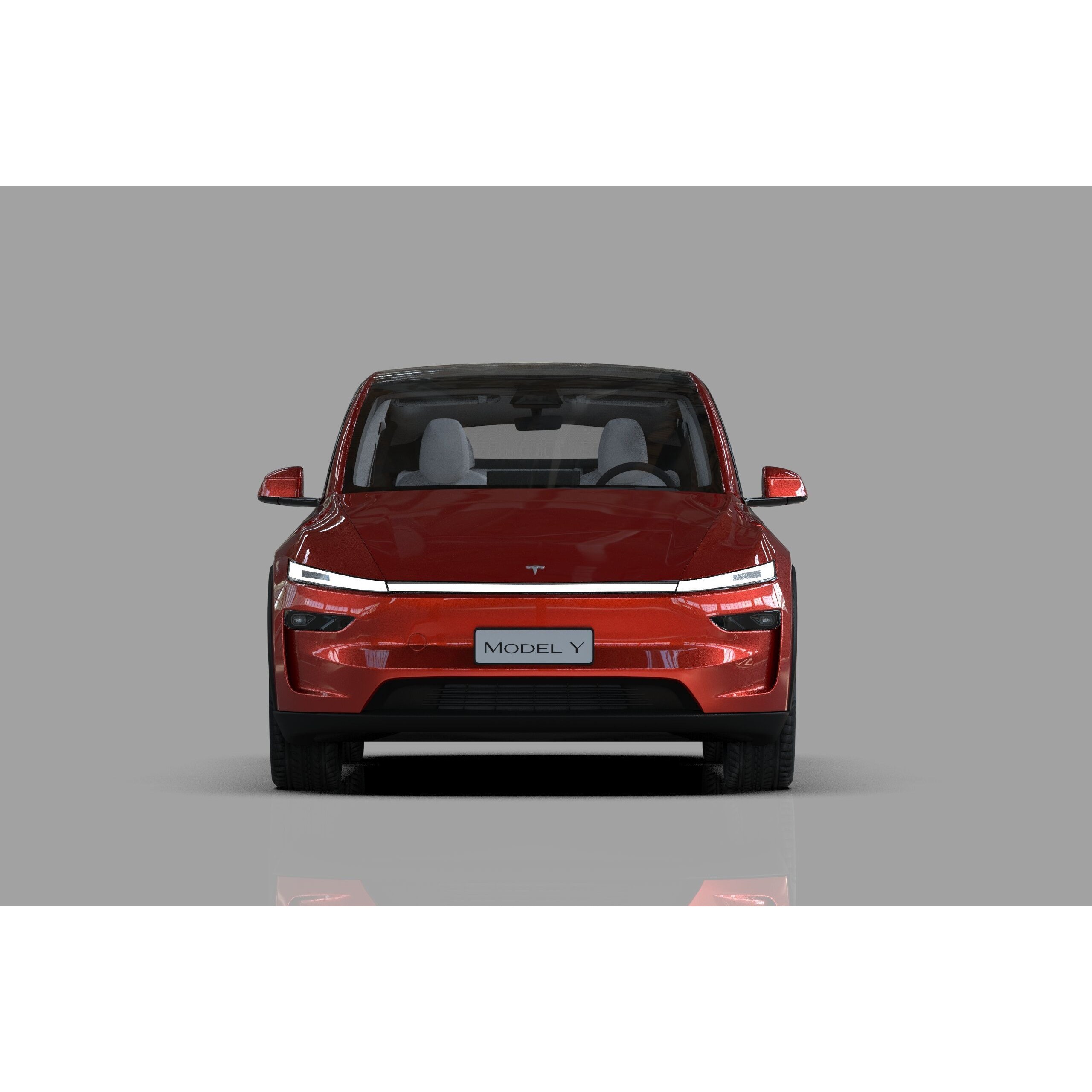 Tesla Model Y 2025 - High-Poly Interior 3D Model - View 21