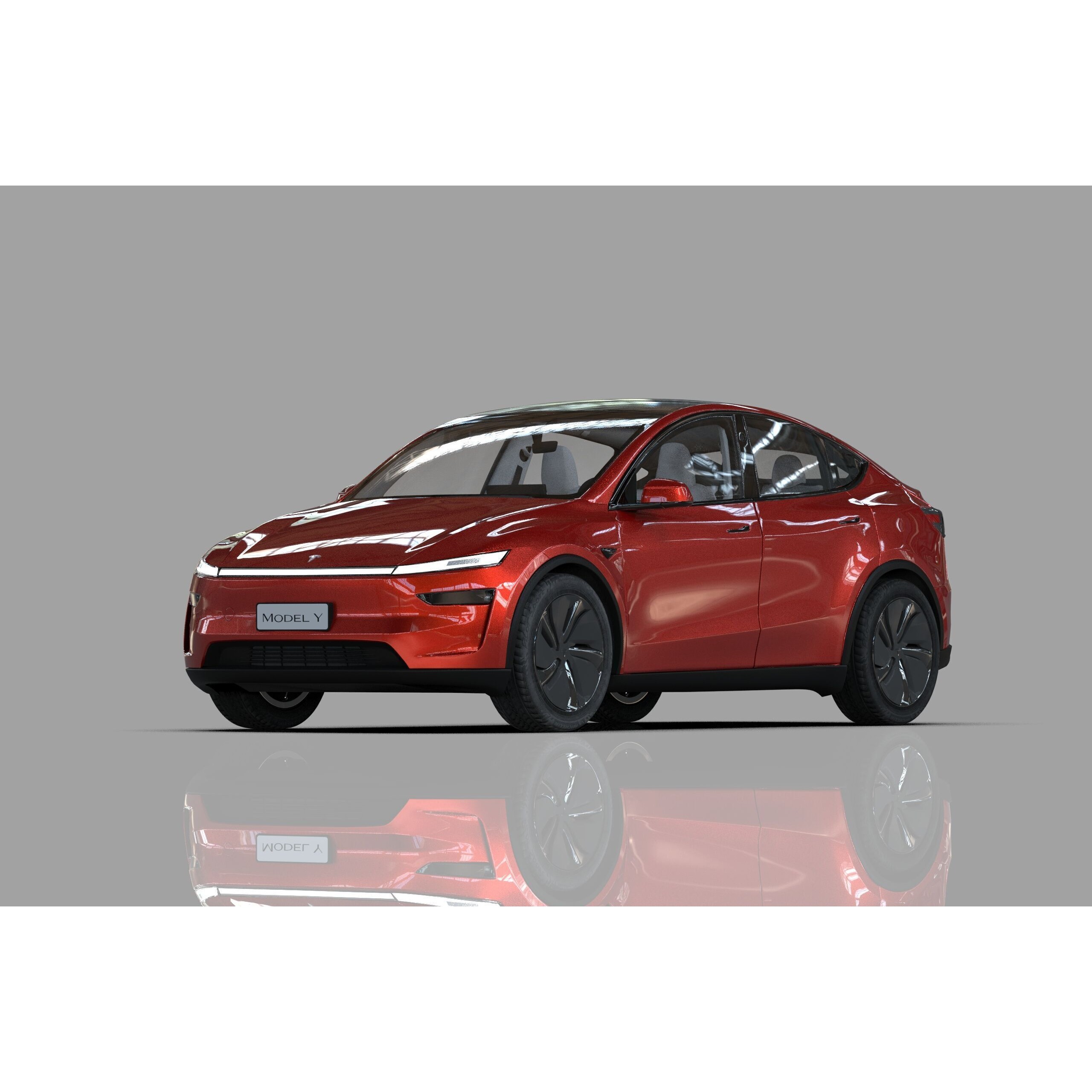 Tesla Model Y 2025 - High-Poly Interior 3D Model - View 22