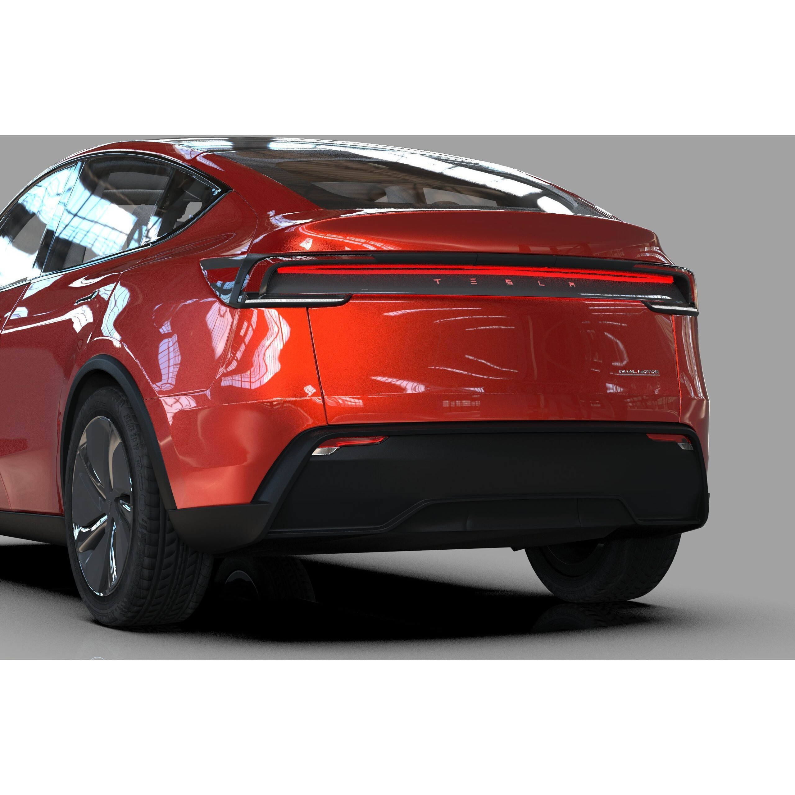 Tesla Model Y 2025 - High-Poly Interior 3D Model - View 27