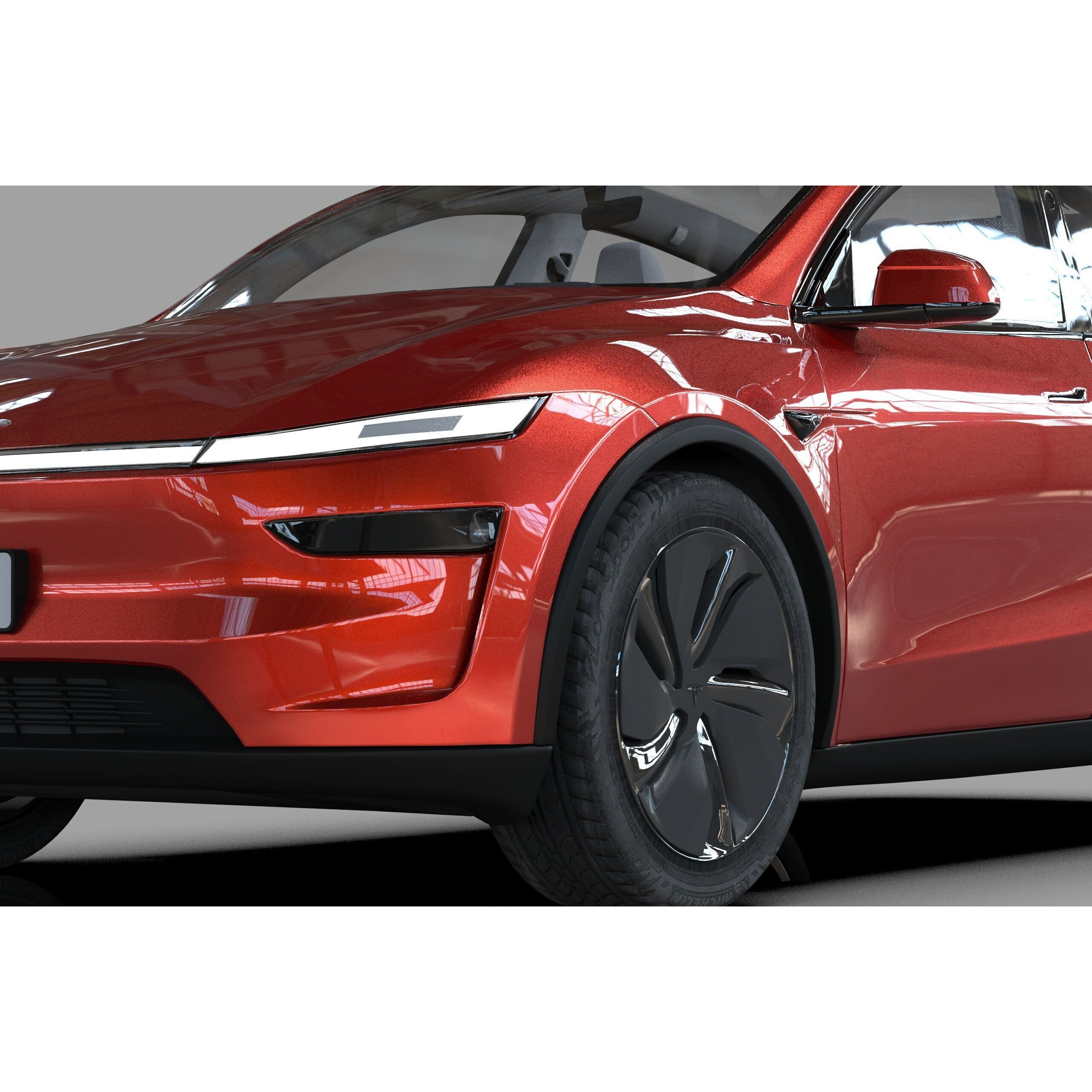 Tesla Model Y 2025 - High-Poly Interior 3D Model - View 29