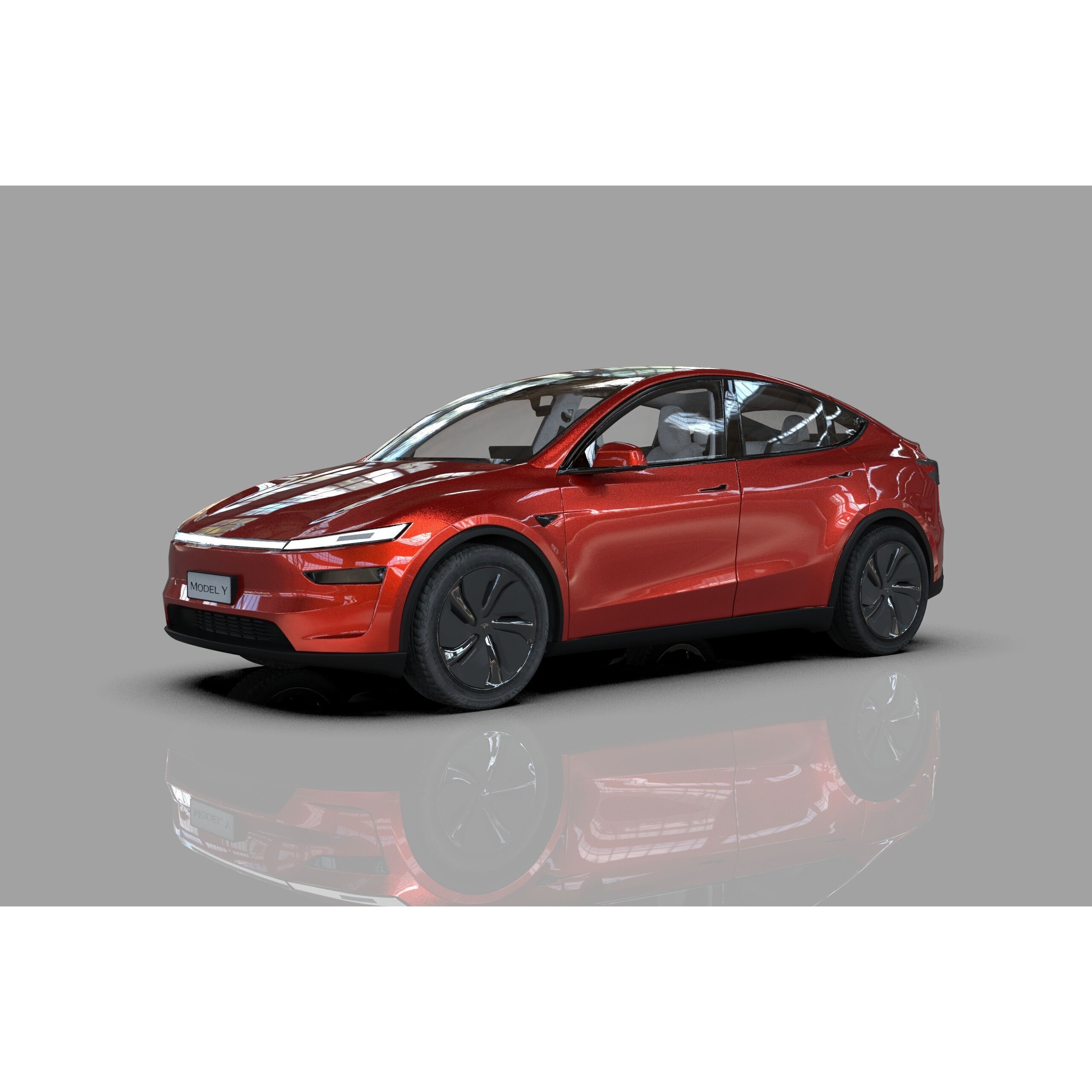 Tesla Model Y 2025 - High-Poly Interior 3D Model - View 3