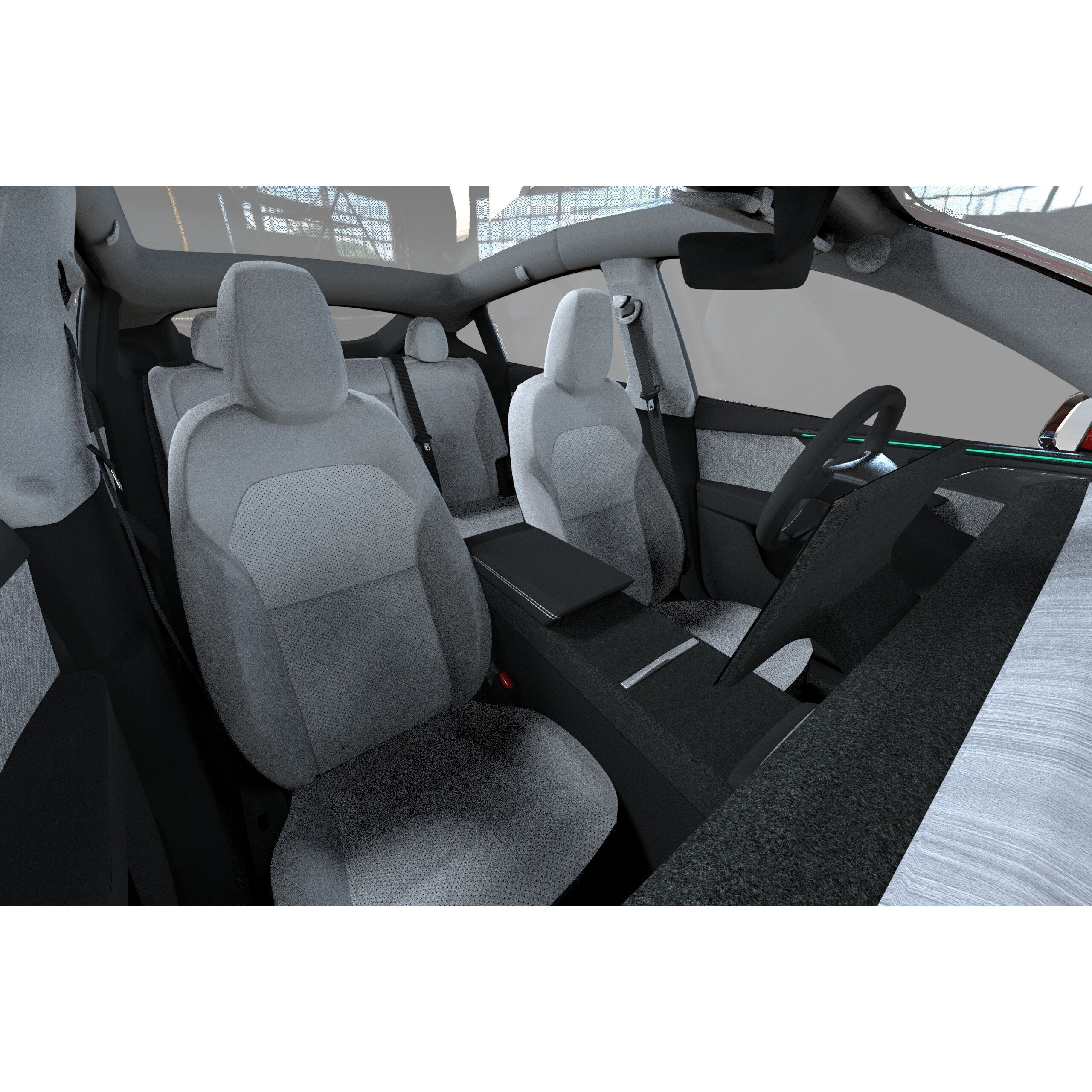 Tesla Model Y 2025 - High-Poly Interior 3D Model - View 34
