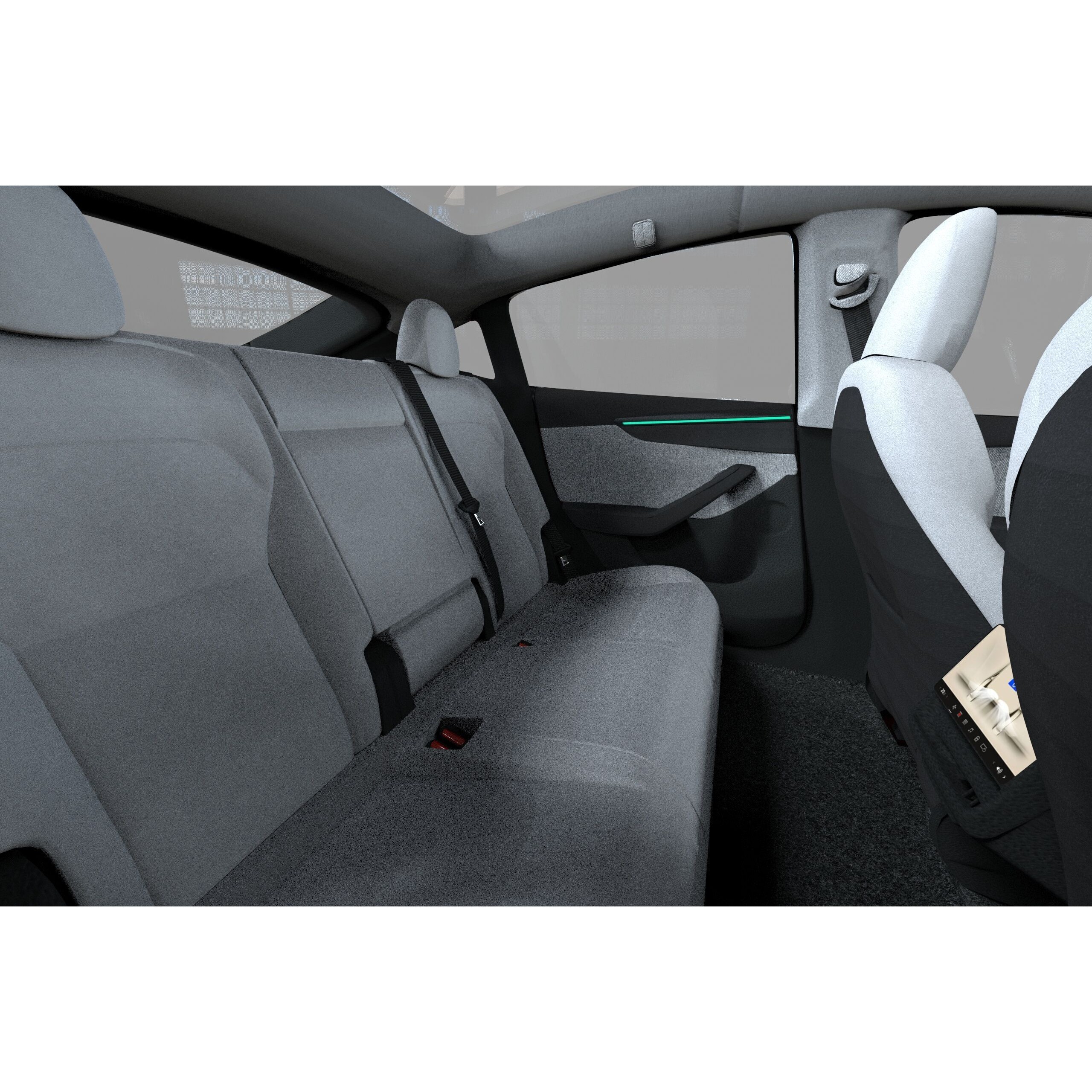 Tesla Model Y 2025 - High-Poly Interior 3D Model - View 35