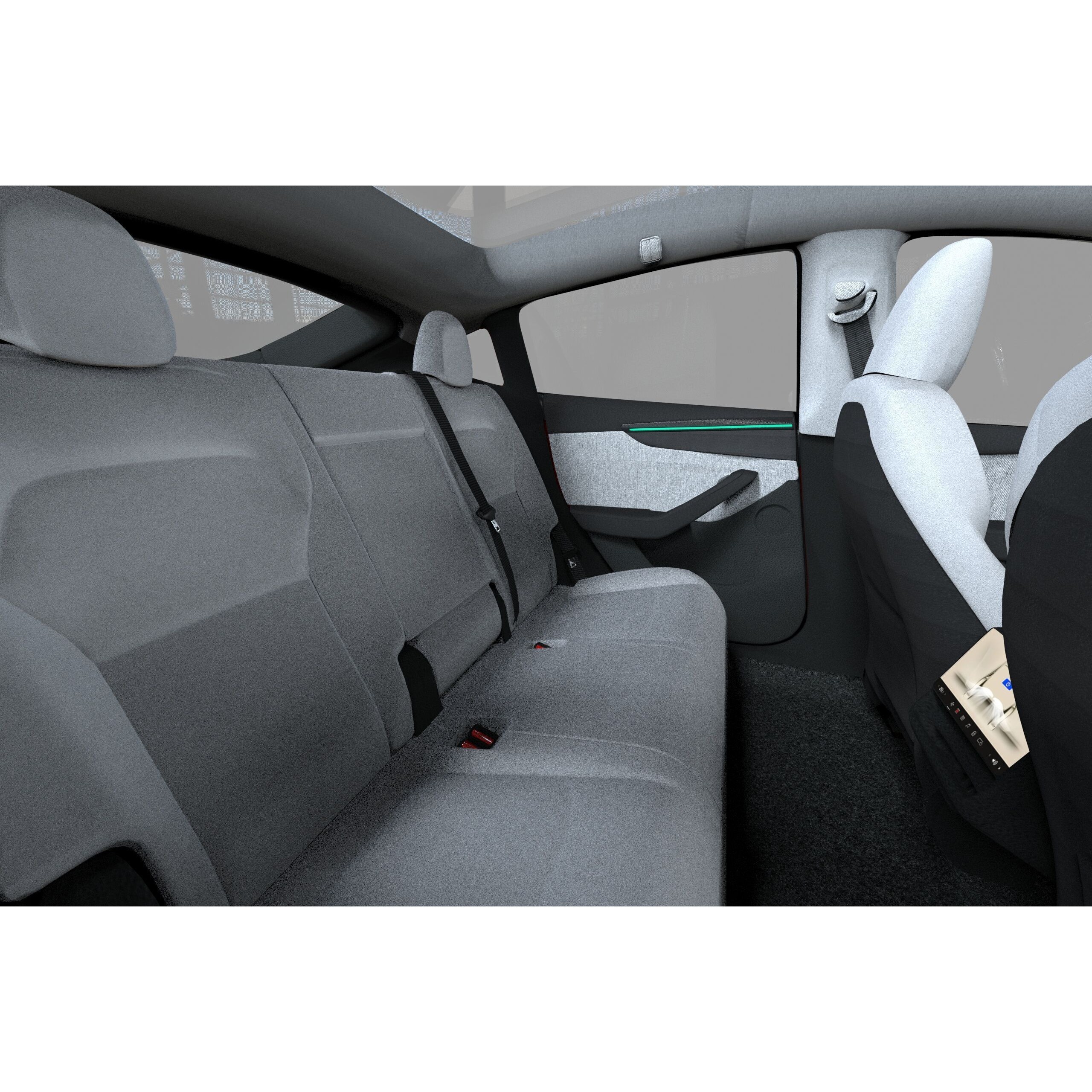 Tesla Model Y 2025 - High-Poly Interior 3D Model - View 36