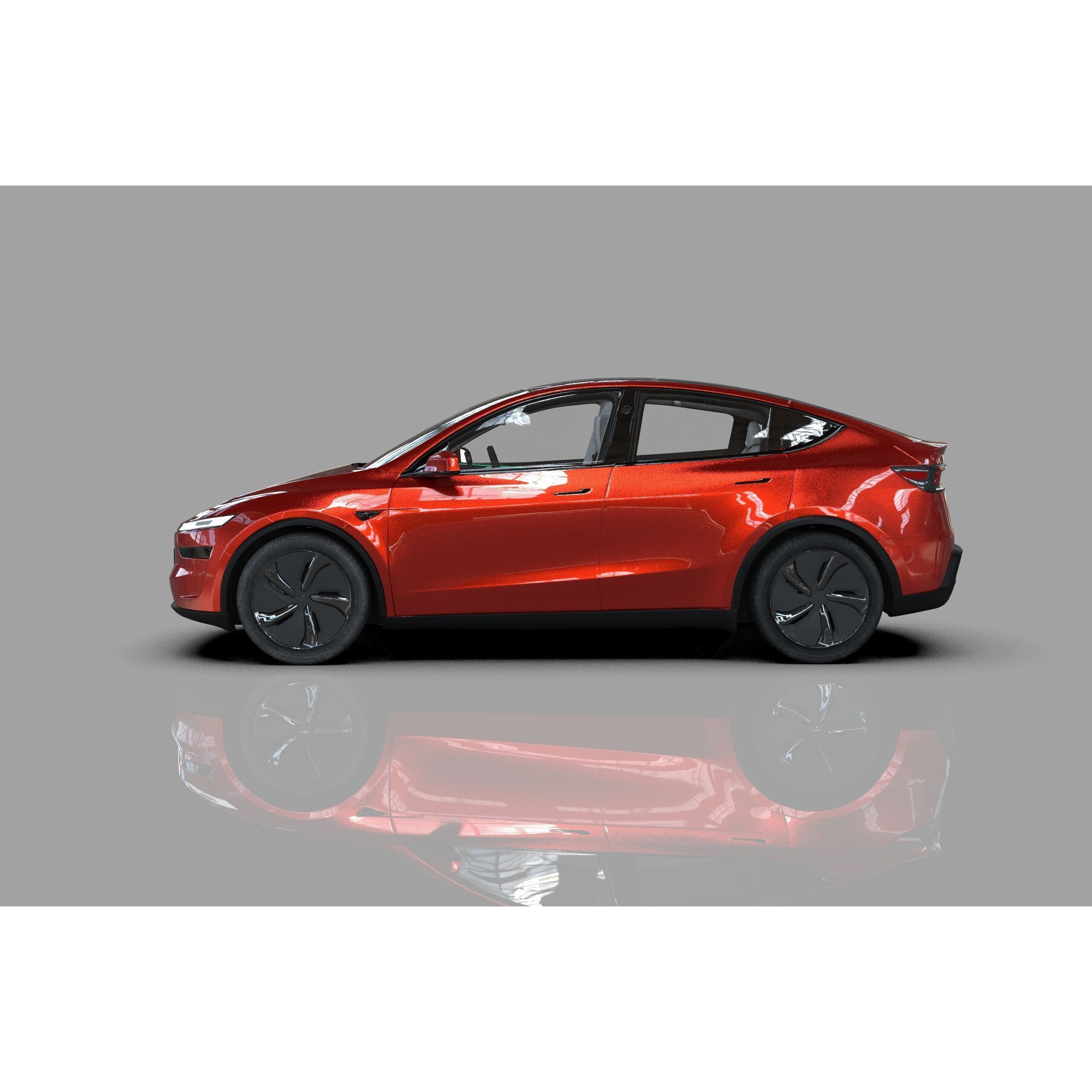Tesla Model Y 2025 - High-Poly Interior 3D Model - View 4
