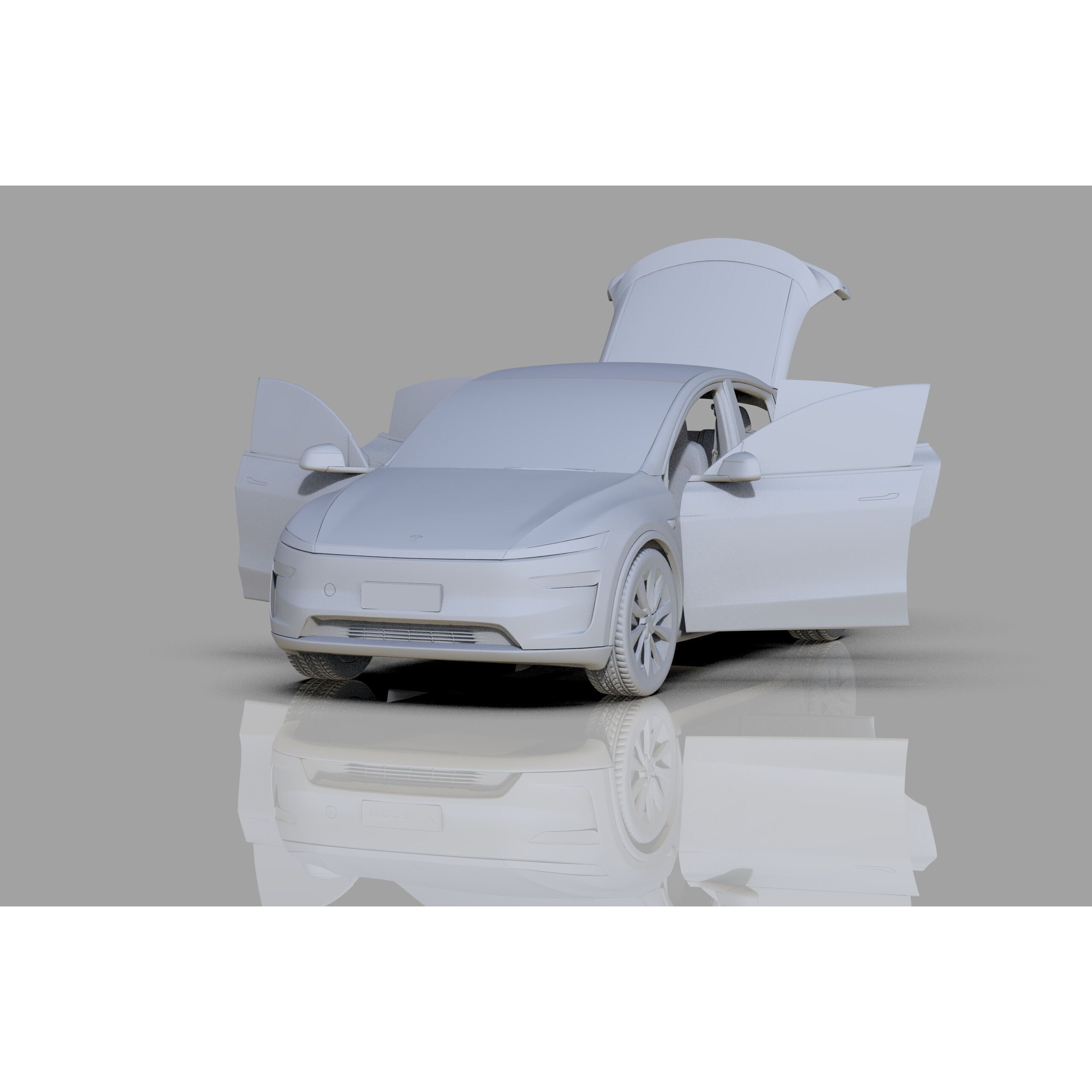 Tesla Model Y 2025 - High-Poly Interior 3D Model - View 44