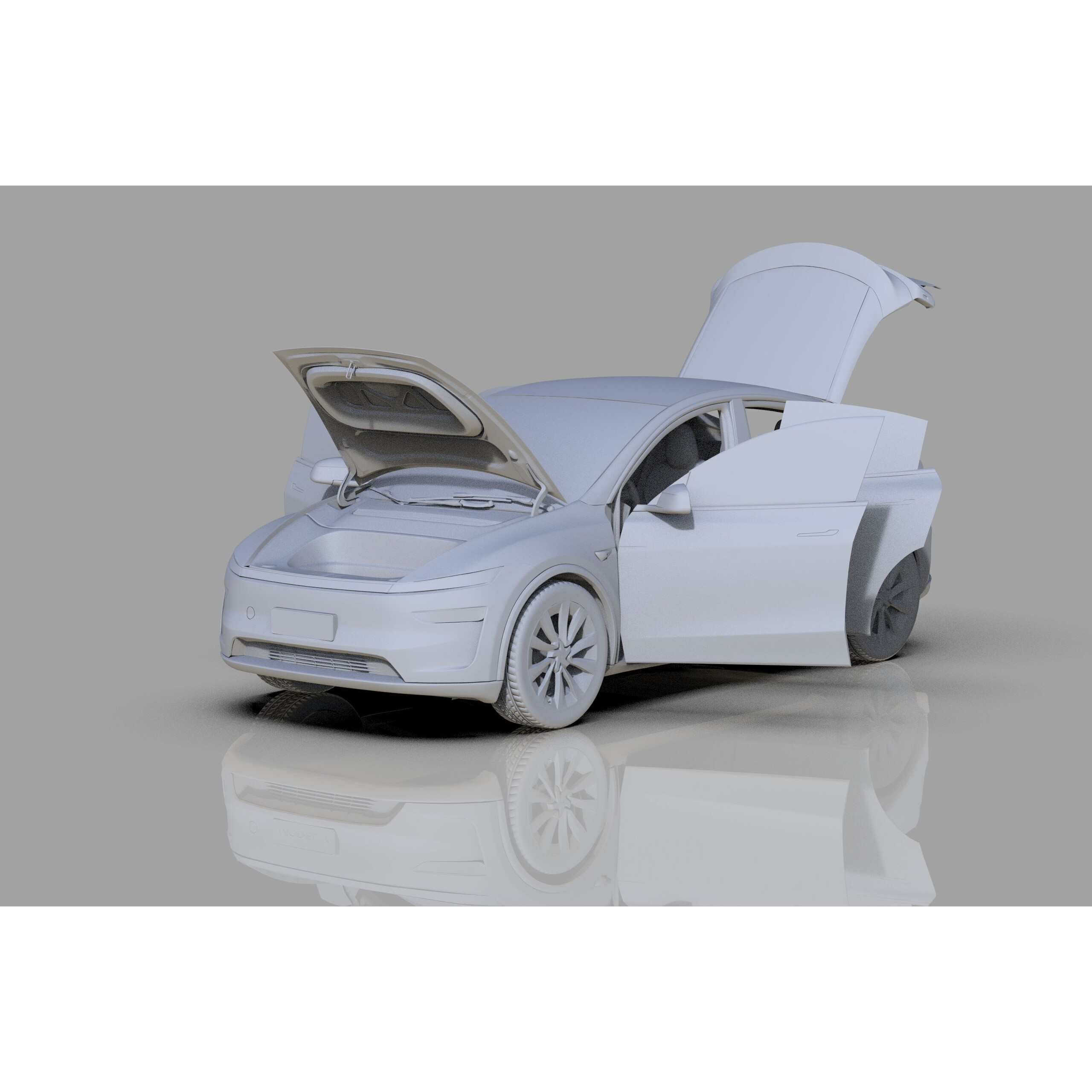 Tesla Model Y 2025 - High-Poly Interior 3D Model - View 45