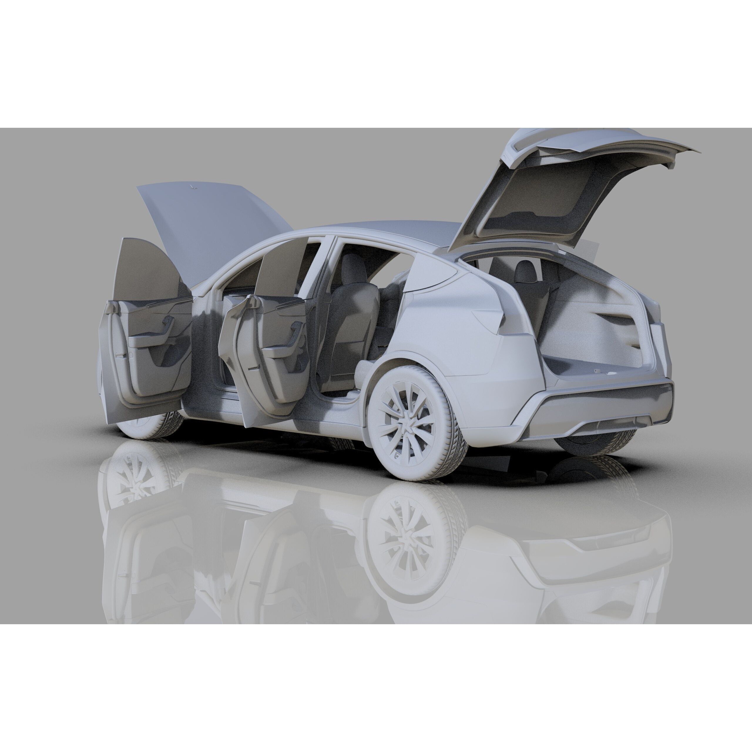 Tesla Model Y 2025 - High-Poly Interior 3D Model - View 47