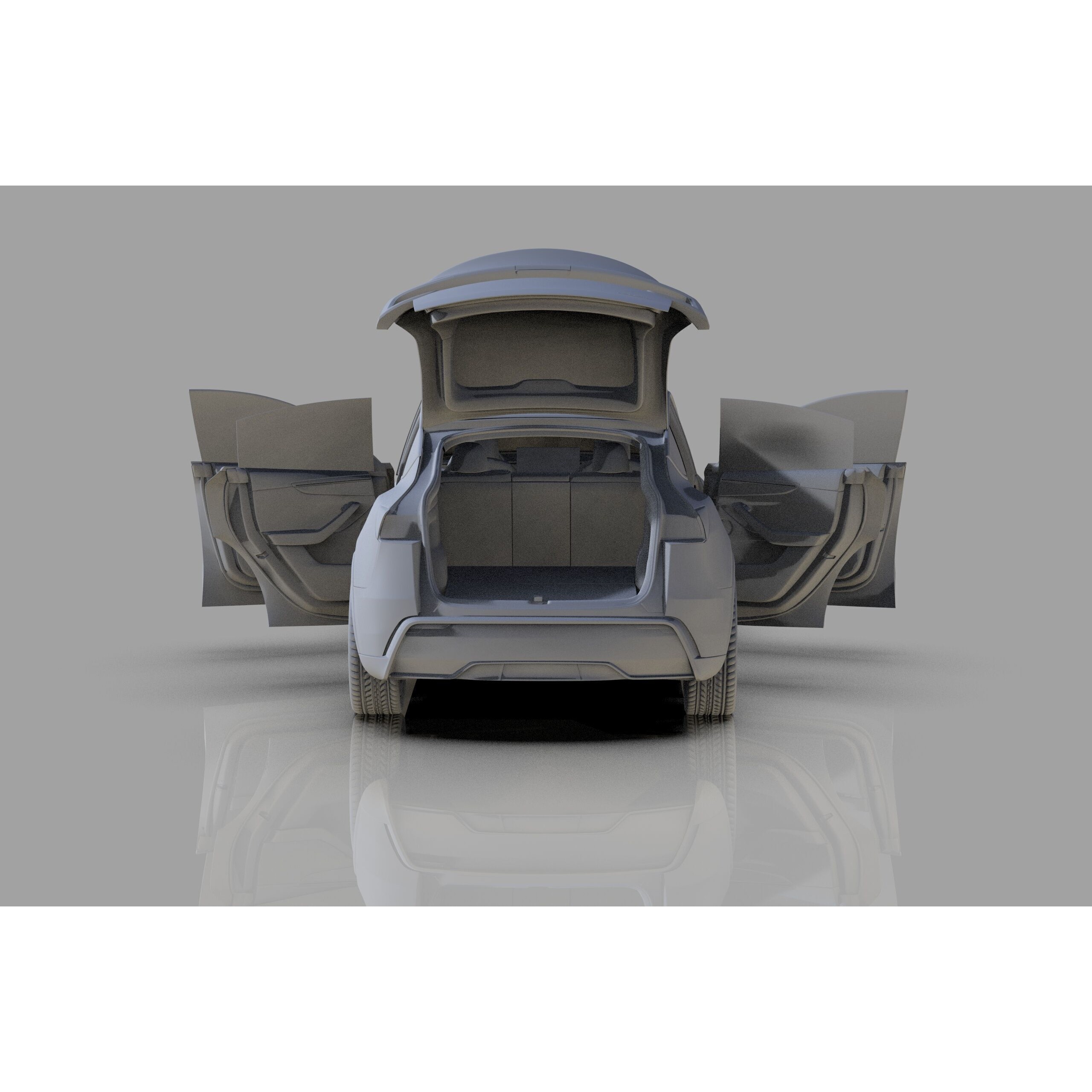 Tesla Model Y 2025 - High-Poly Interior 3D Model - View 49
