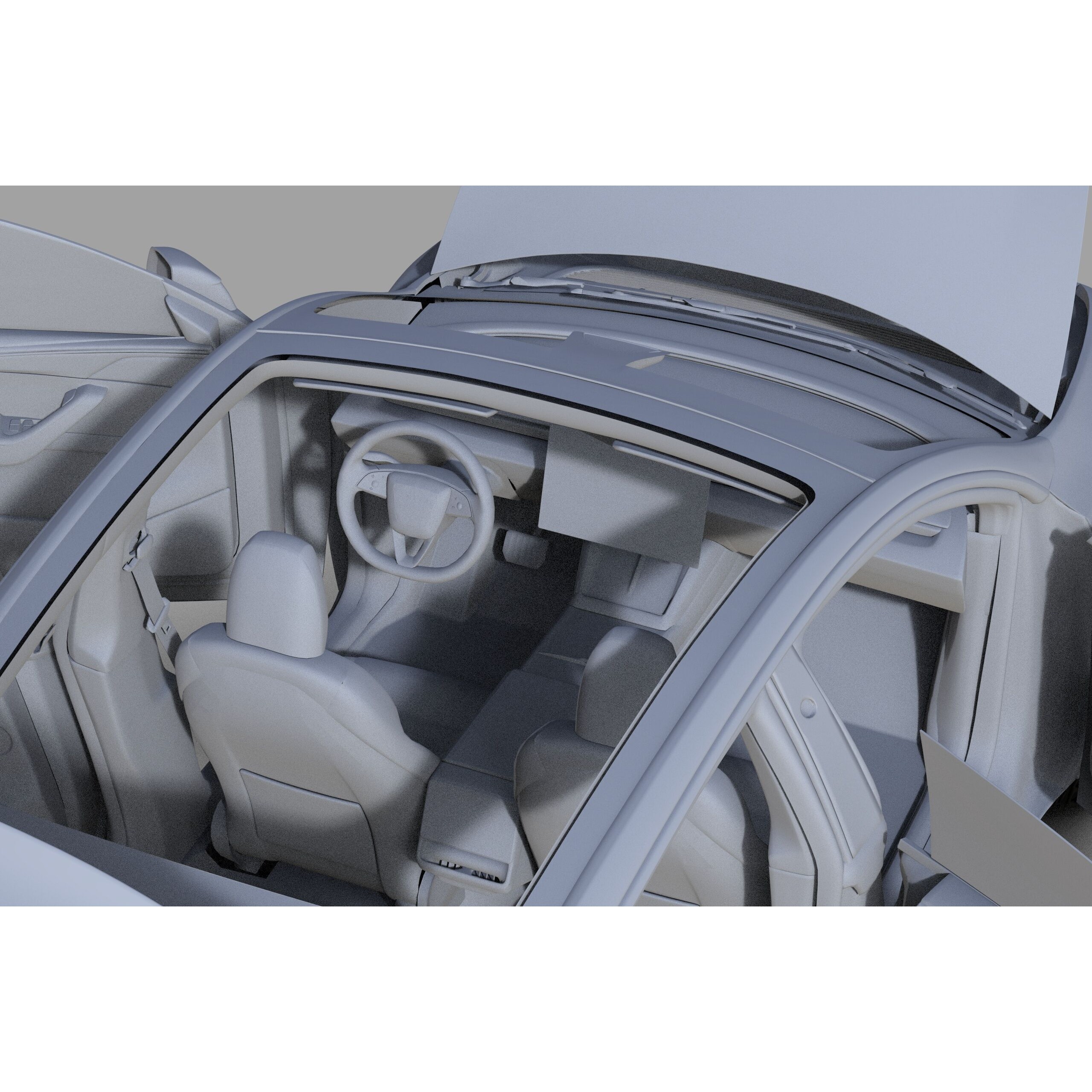 Tesla Model Y 2025 - High-Poly Interior 3D Model - View 51