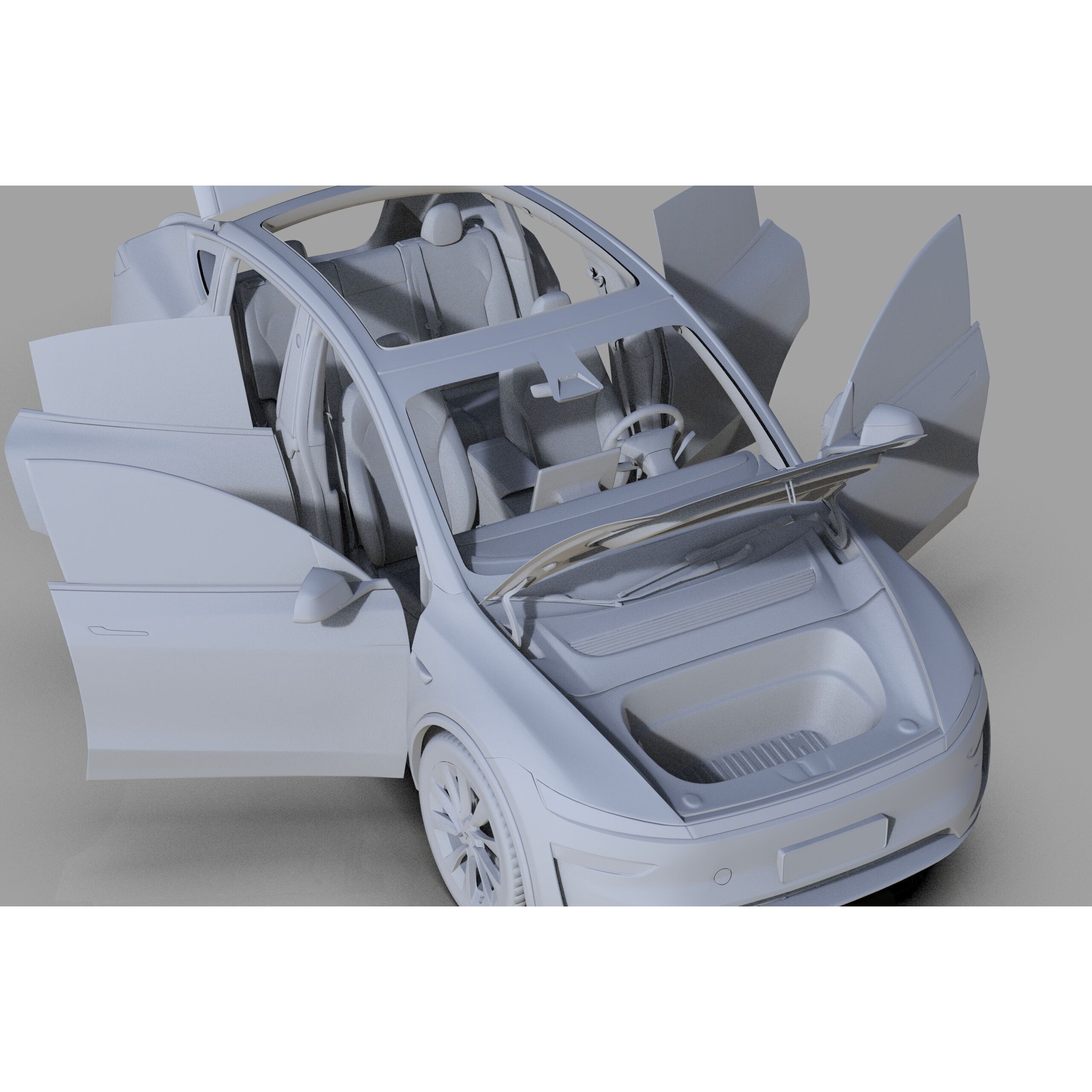 Tesla Model Y 2025 - High-Poly Interior 3D Model - View 52