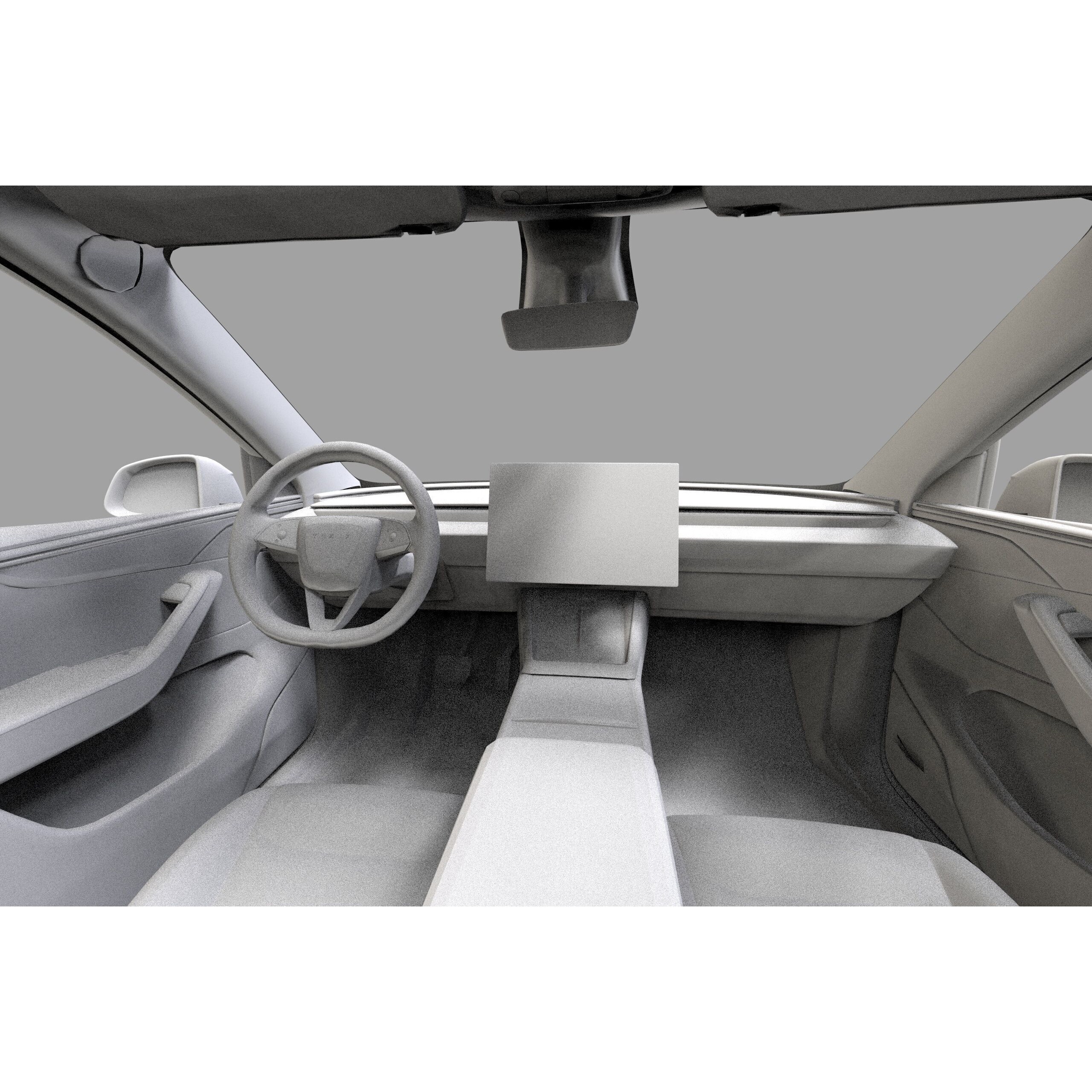 Tesla Model Y 2025 - High-Poly Interior 3D Model - View 53