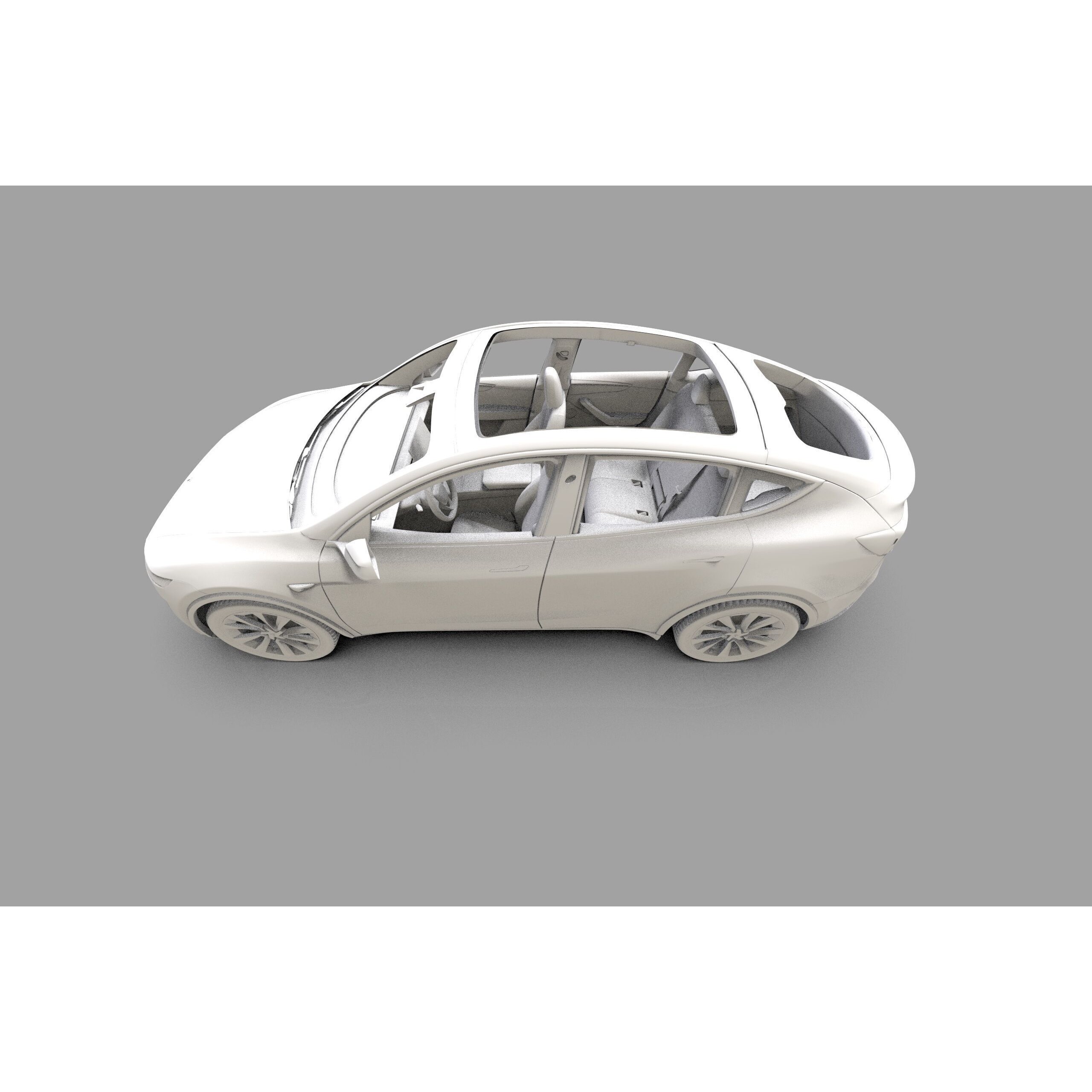 Tesla Model Y 2025 - High-Poly Interior 3D Model - View 58