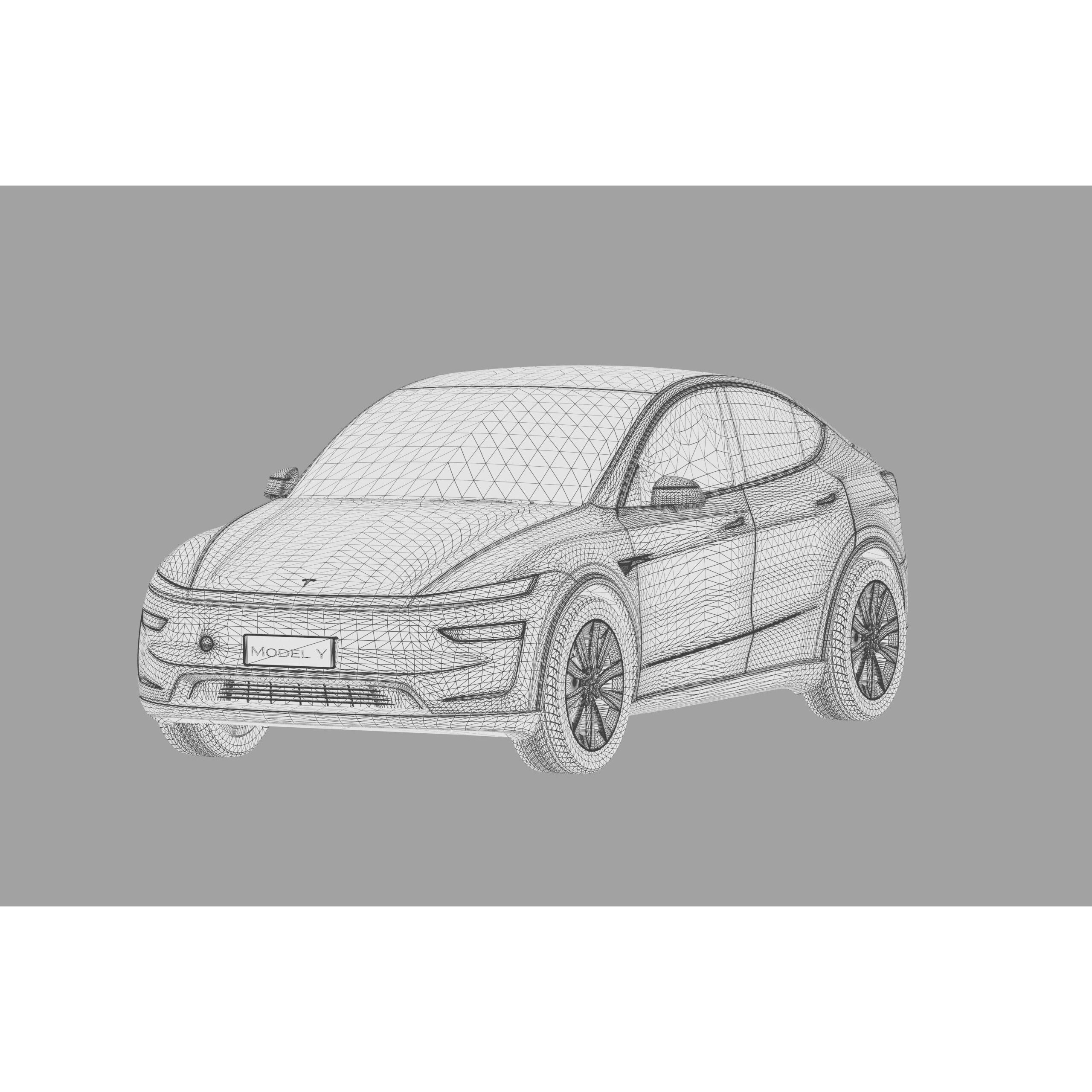 Tesla Model Y 2025 - High-Poly Interior 3D Model - View 59