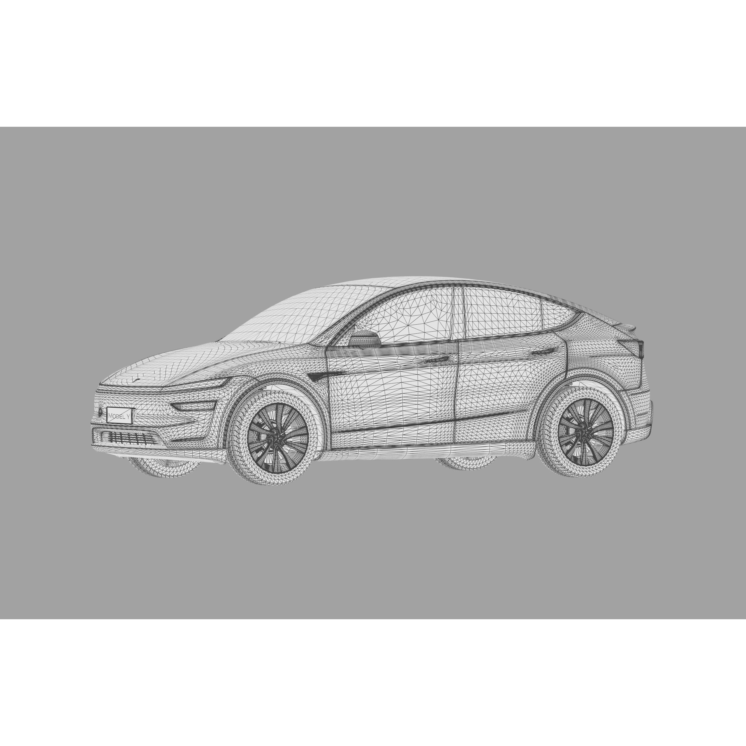 Tesla Model Y 2025 - High-Poly Interior 3D Model - View 60