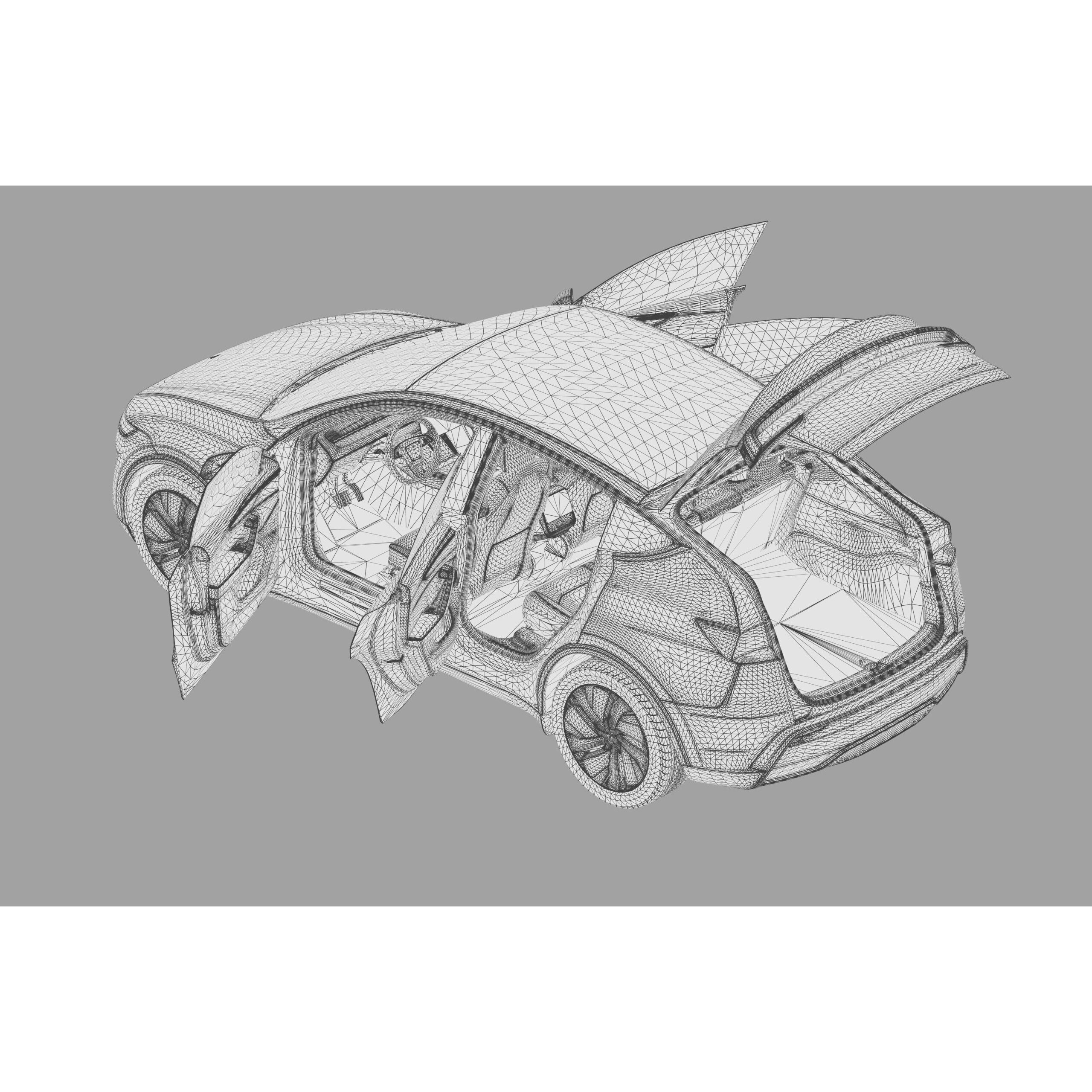 Tesla Model Y 2025 - High-Poly Interior 3D Model - View 65