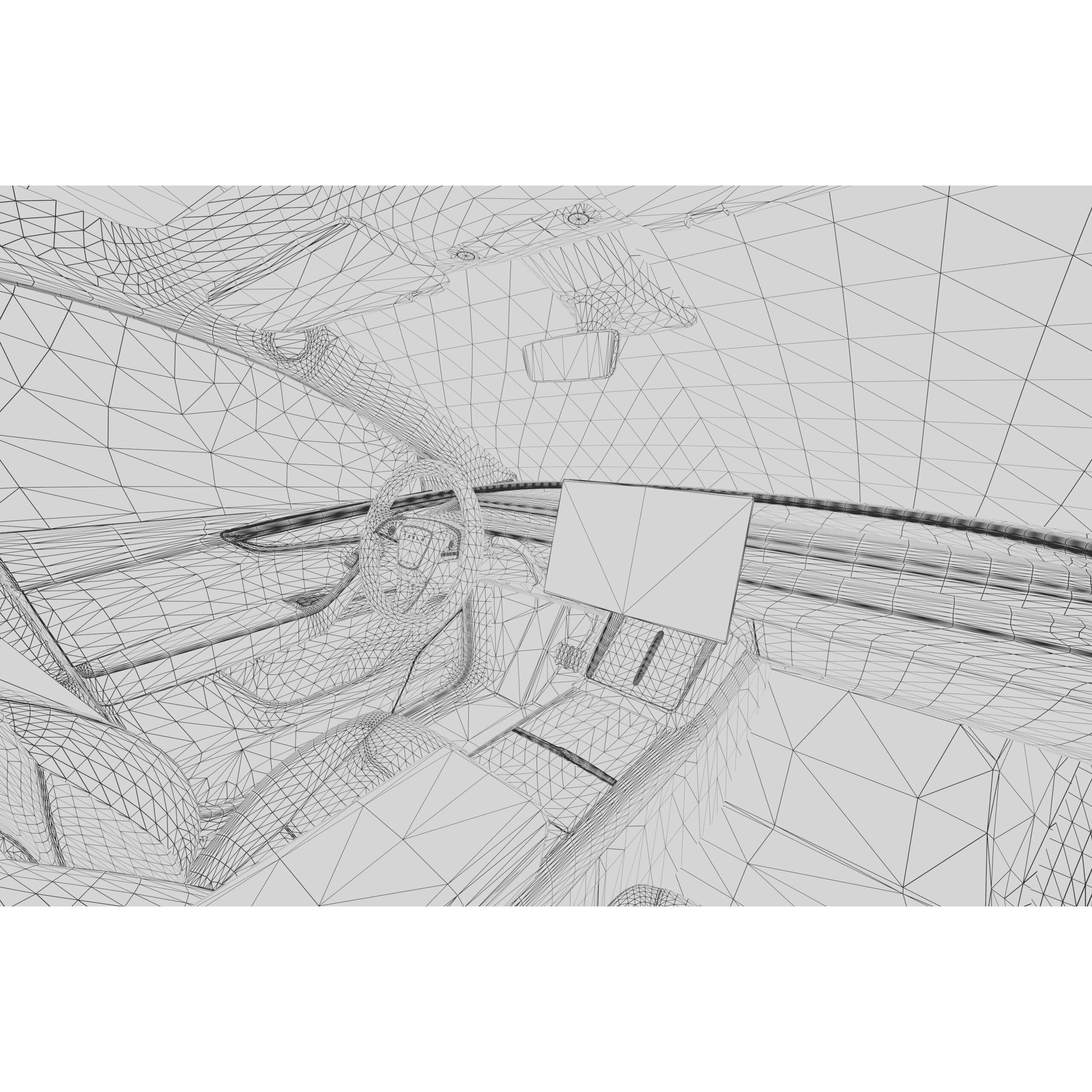 Tesla Model Y 2025 - High-Poly Interior 3D Model - View 68