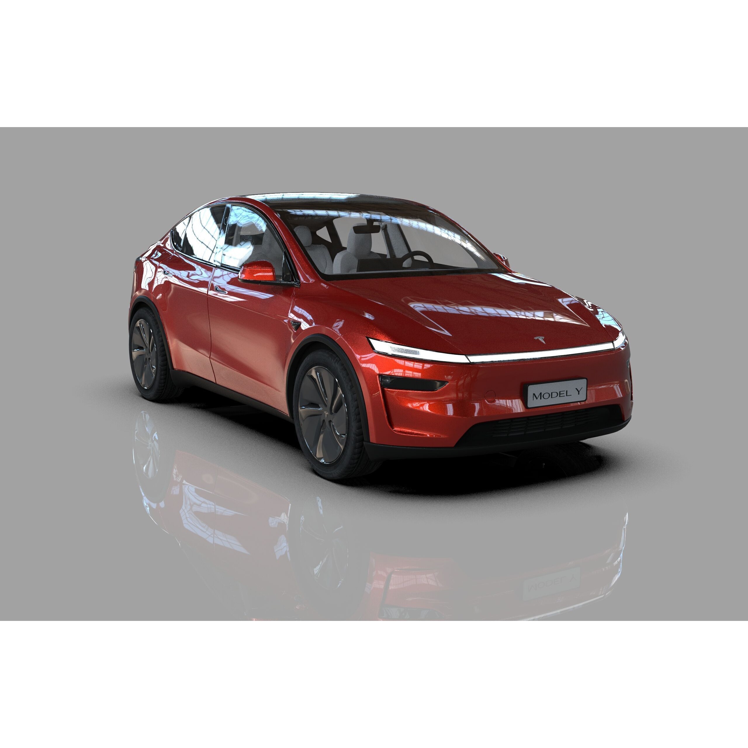 Tesla Model Y 2025 - High-Poly Interior 3D Model - View 7