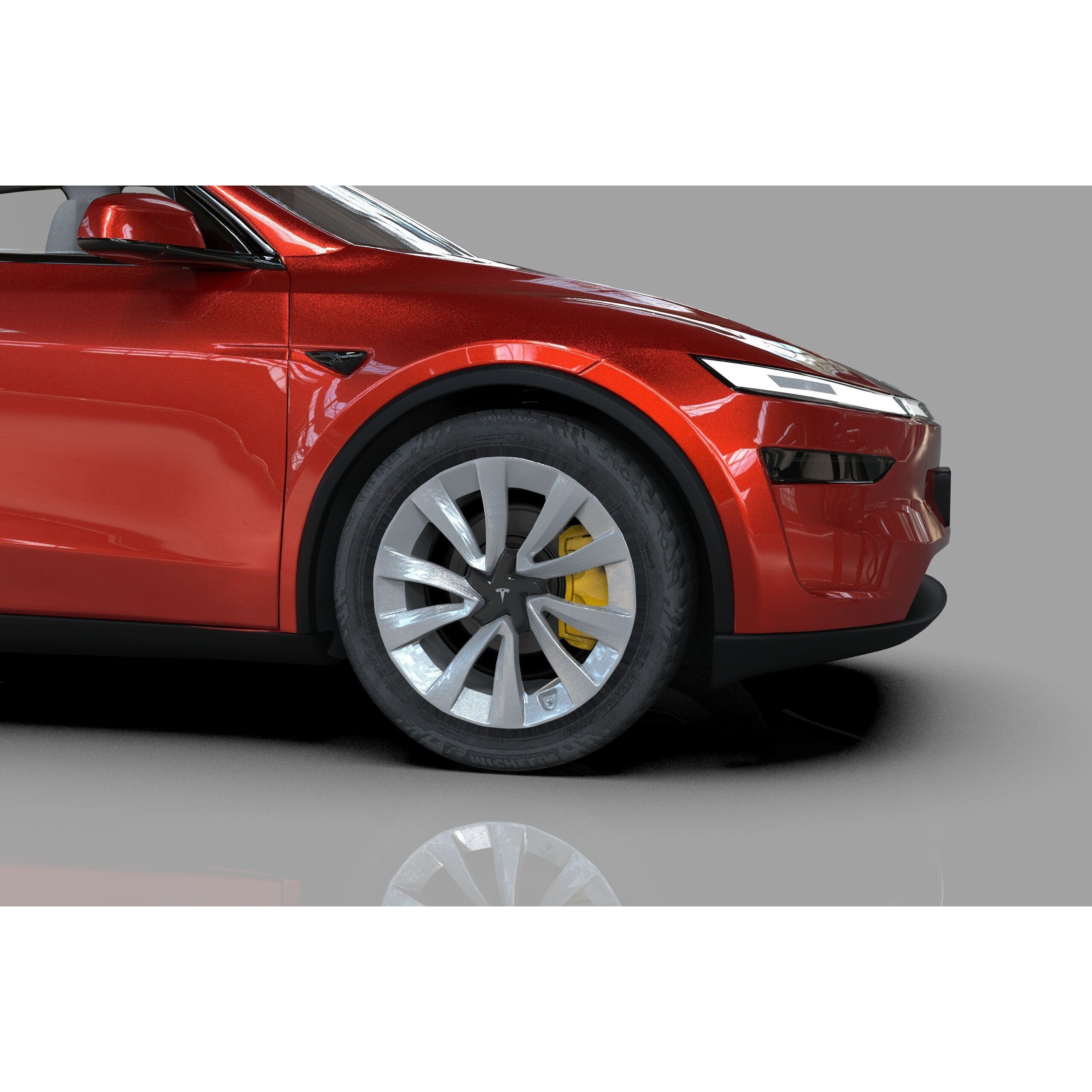 Tesla Model Y 2025 - High-Poly Interior 3D Model - View 9